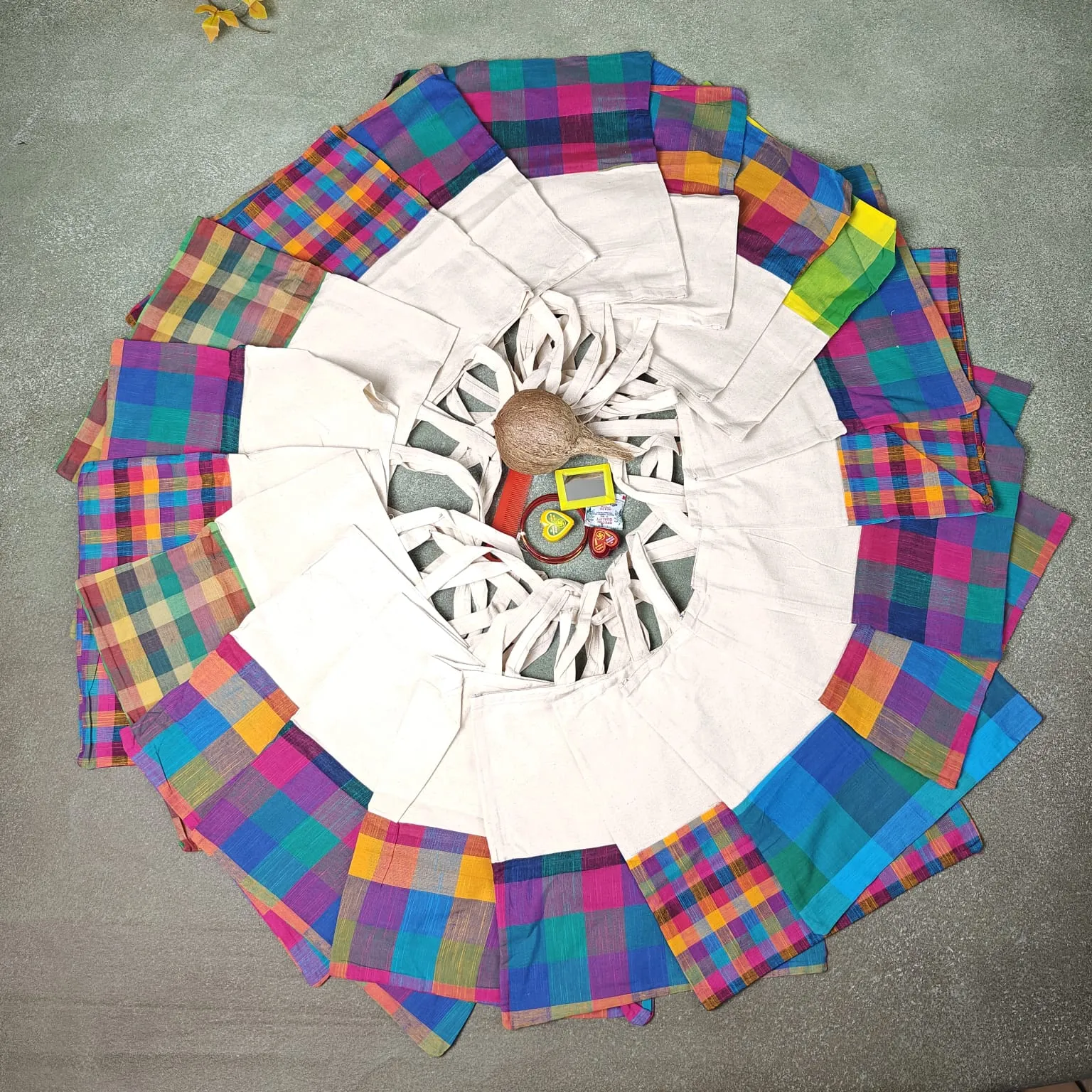 12X12 Big Thamboolam Checks Bags bundle