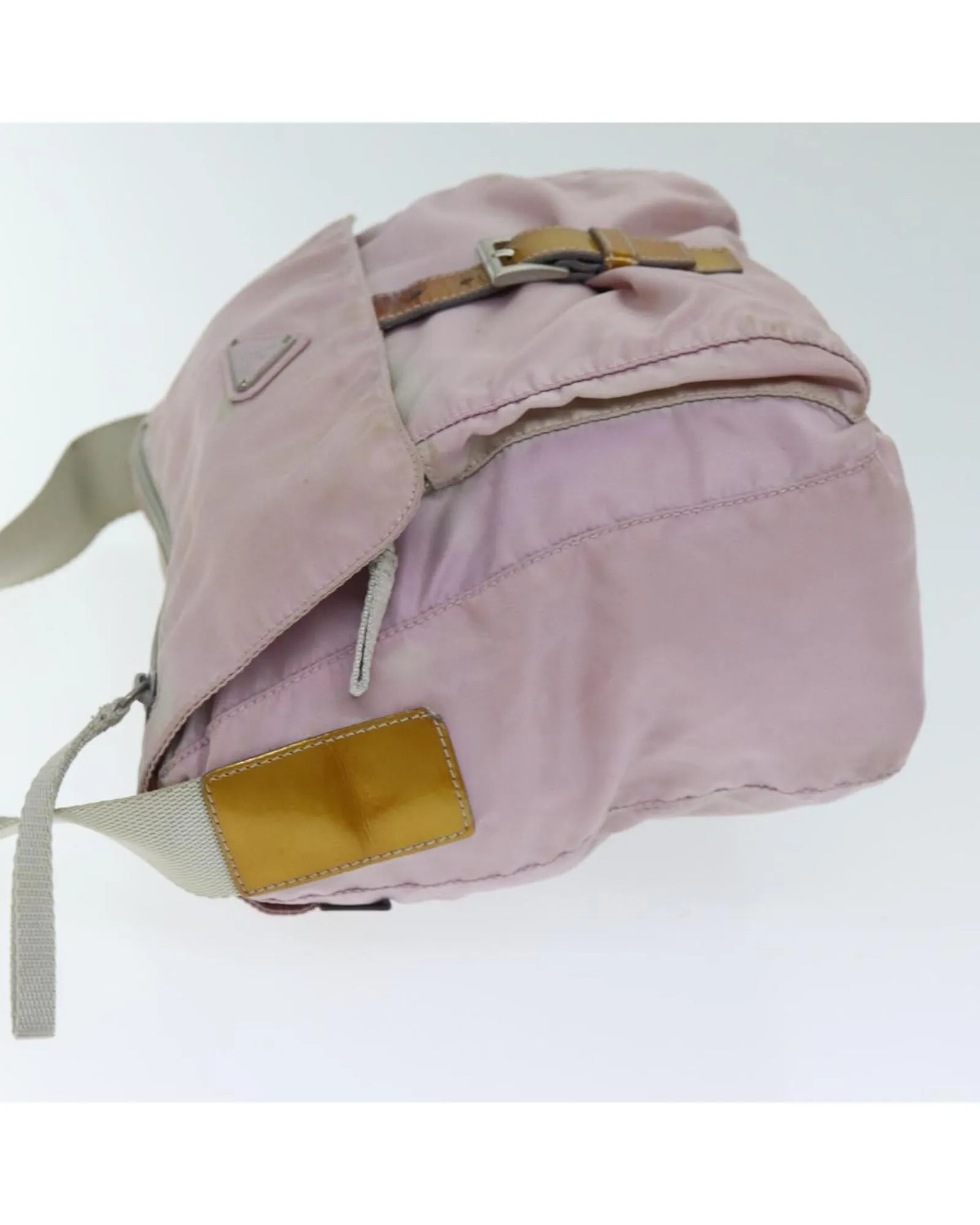 Authentic Pink Nylon Shoulder Bag with Guarantee Card - Made in Italy