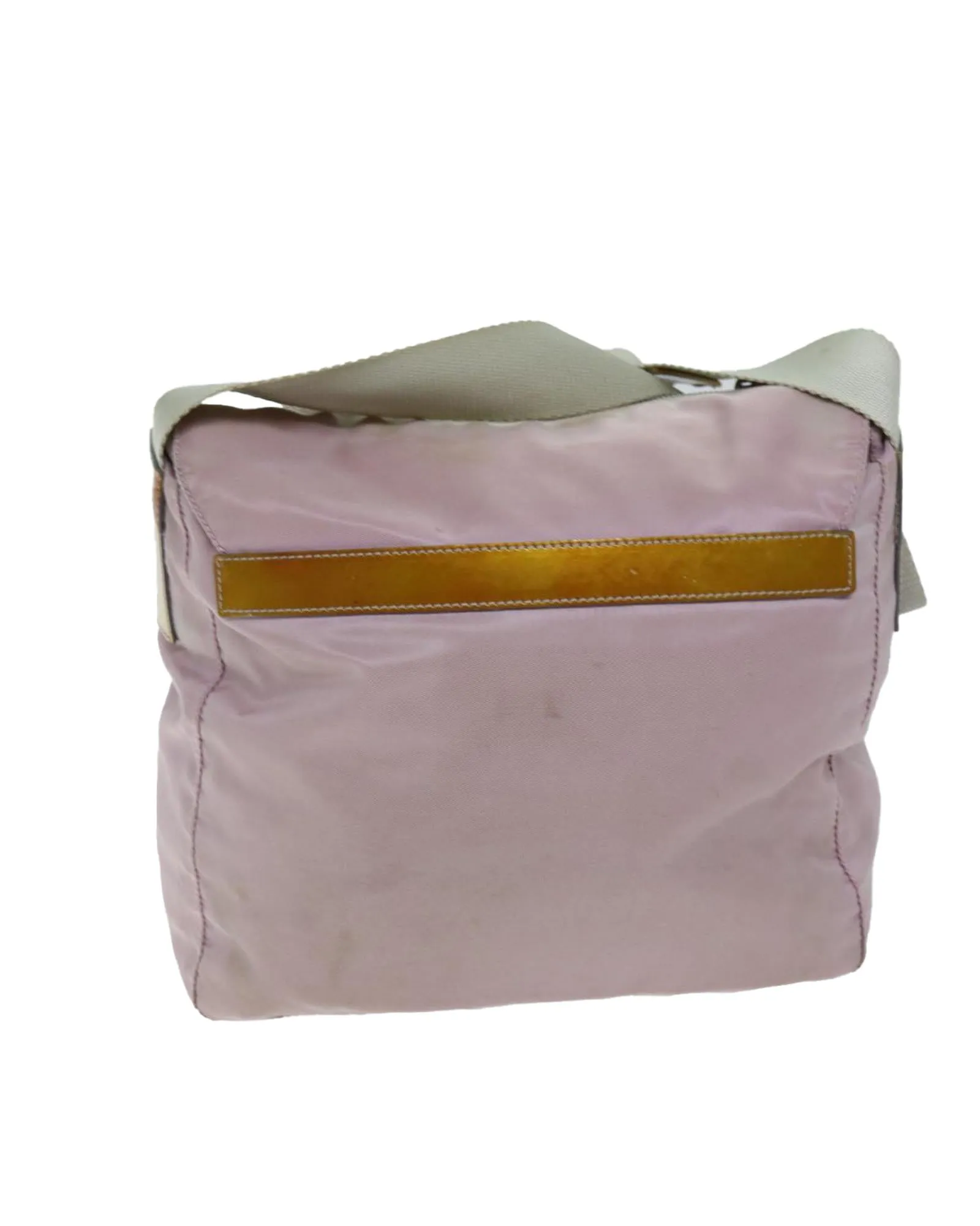 Authentic Pink Nylon Shoulder Bag with Guarantee Card - Made in Italy
