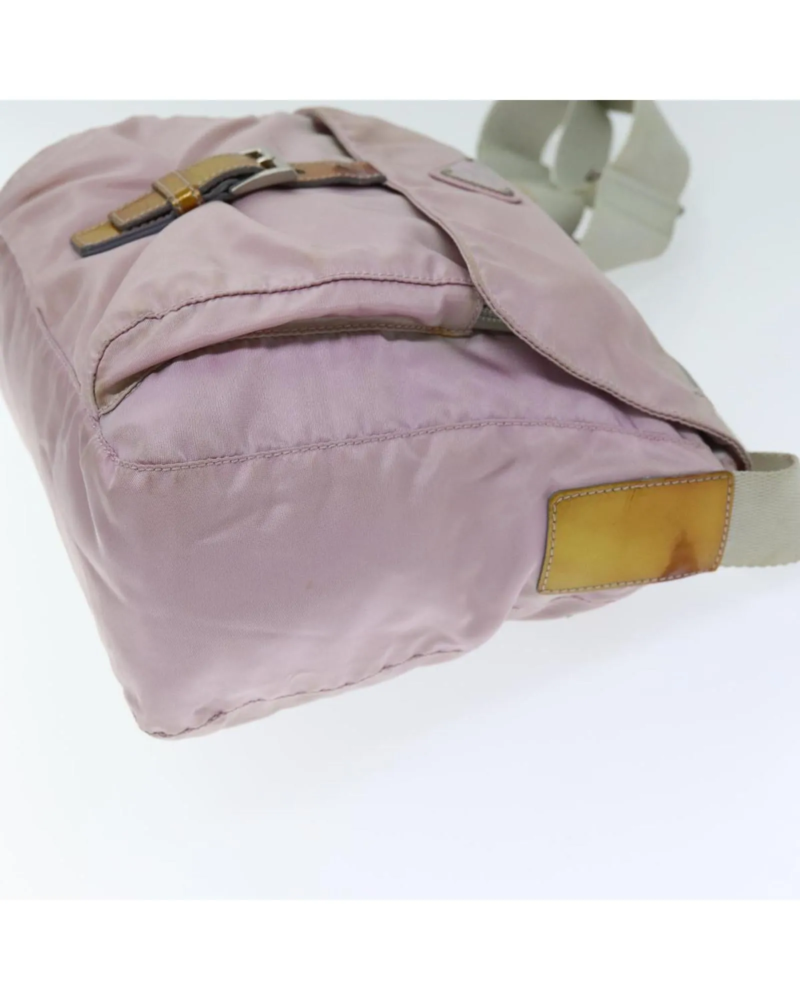 Authentic Pink Nylon Shoulder Bag with Guarantee Card - Made in Italy