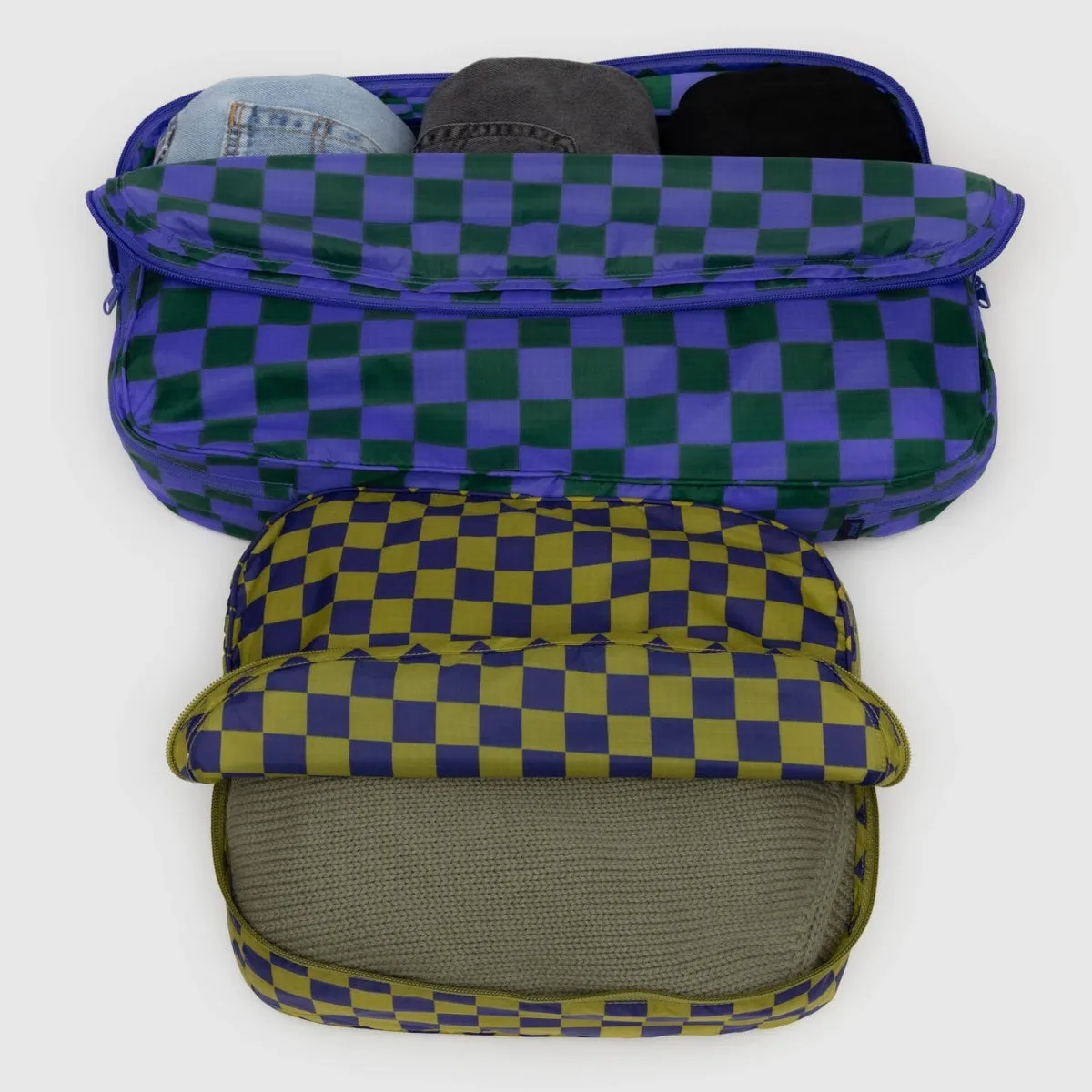 Baggu Large Packing Cube Set in Jewel Checks