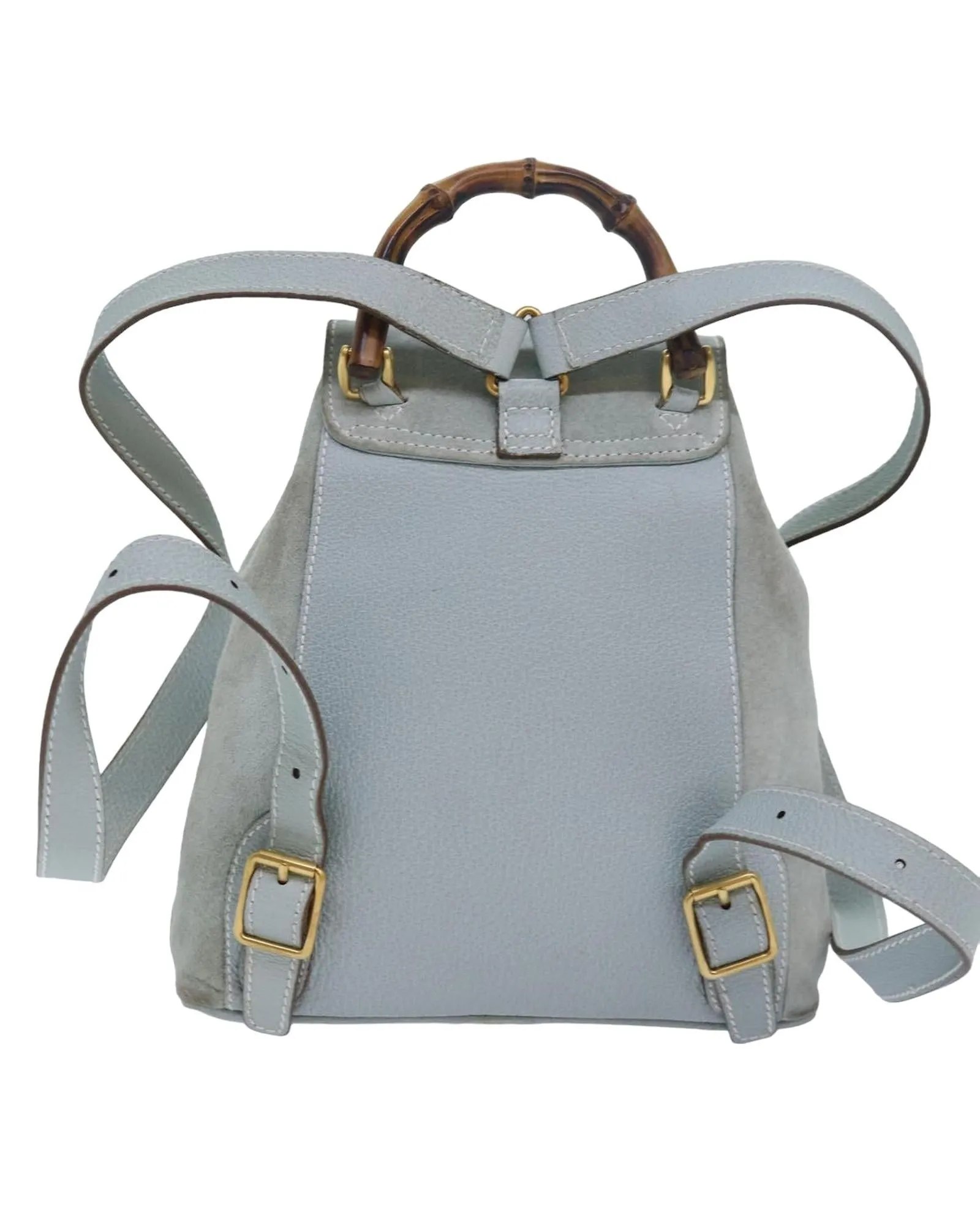Bamboo Leather Suede Backpack with Dust Bag
