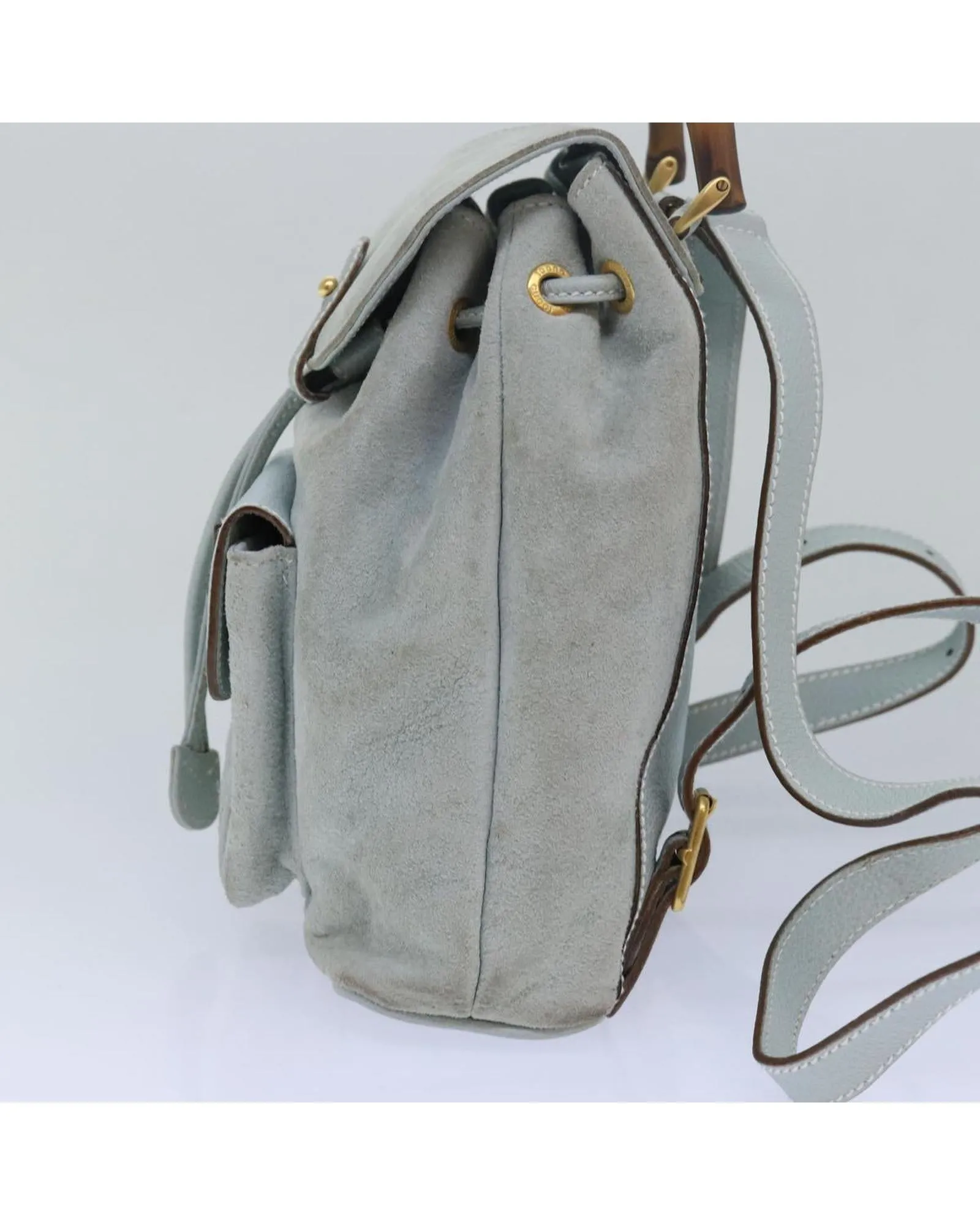 Bamboo Leather Suede Backpack with Dust Bag