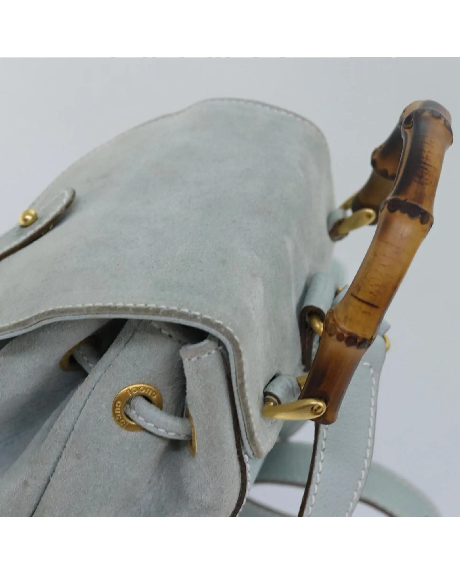 Bamboo Leather Suede Backpack with Dust Bag