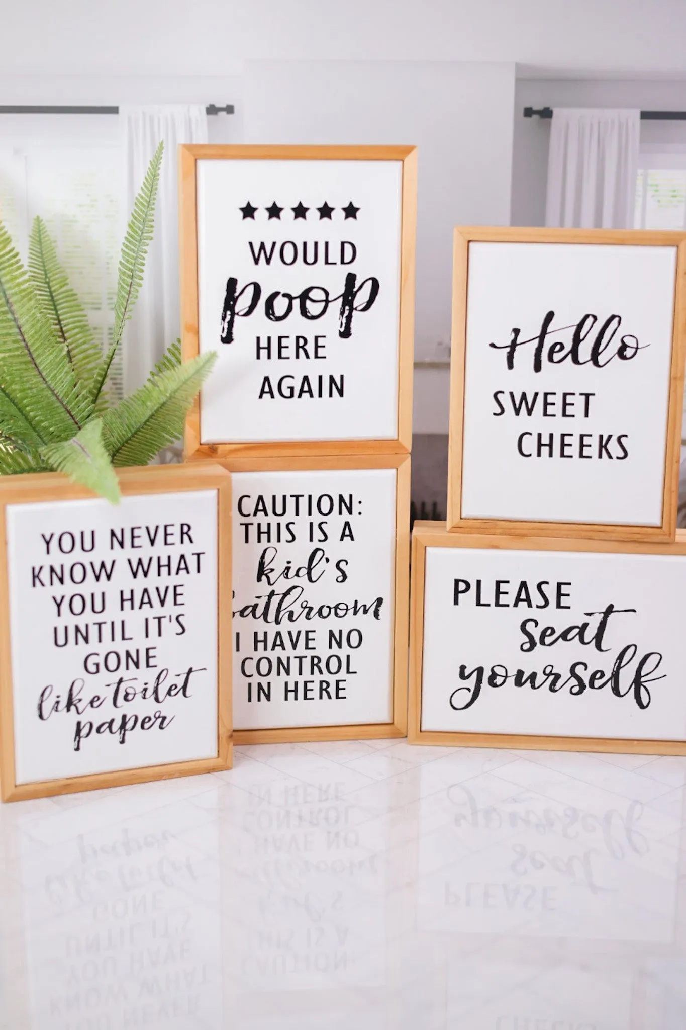 Bathroom Humor Sign (5 Styles) FINAL SALE