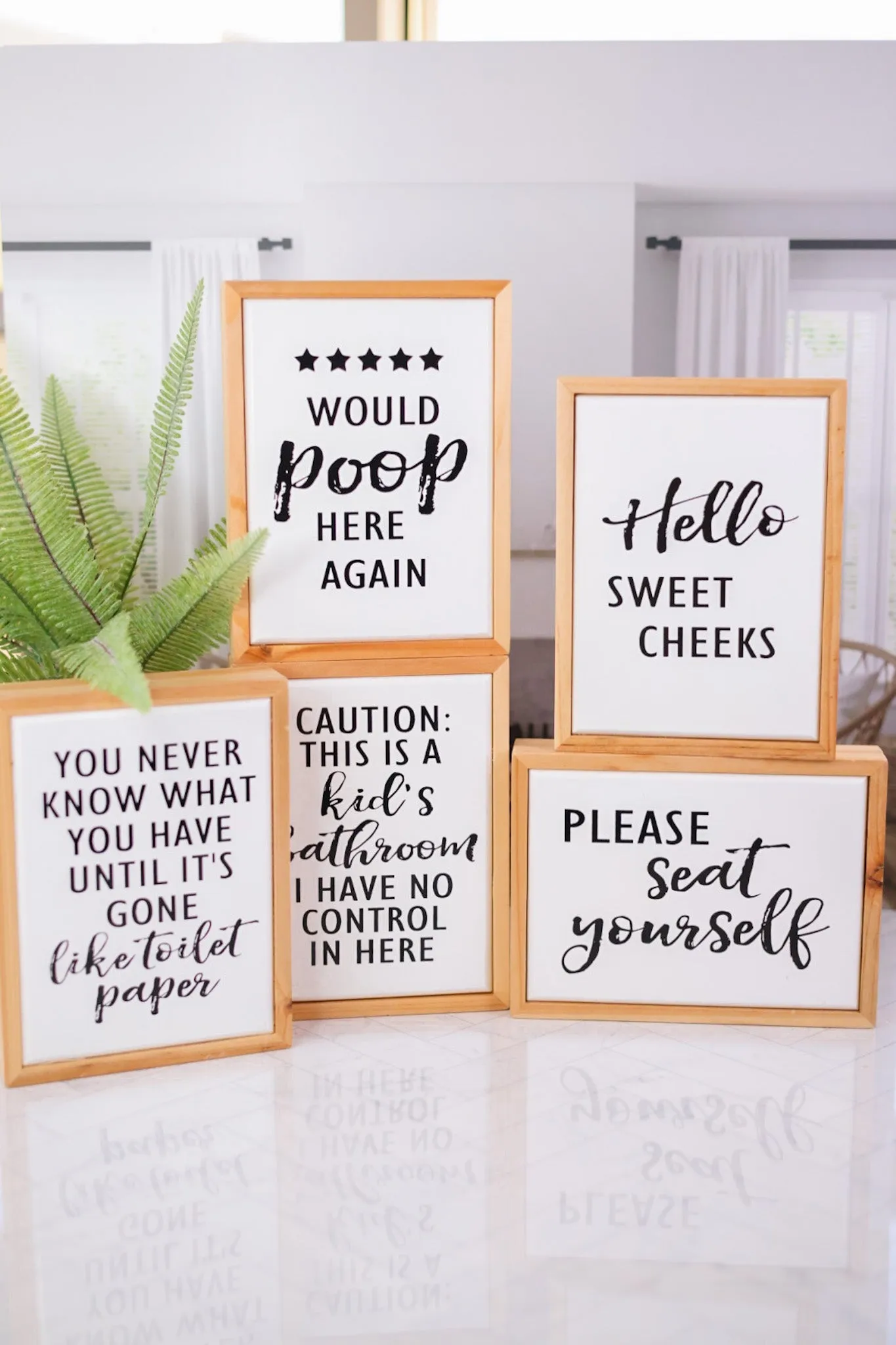 Bathroom Humor Sign (5 Styles) FINAL SALE