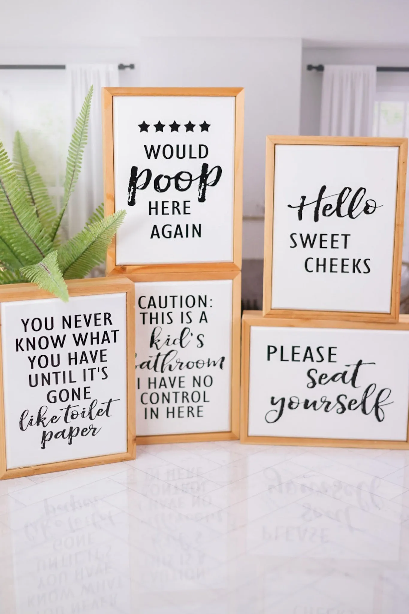 Bathroom Humor Sign (5 Styles) FINAL SALE