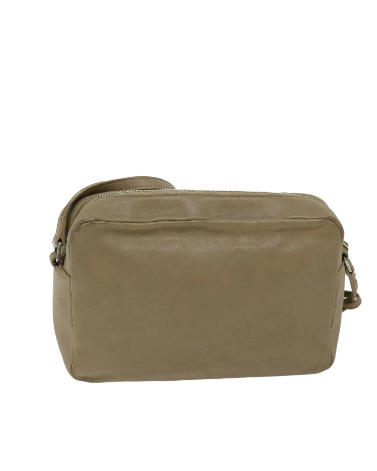 Beige Leather Shoulder Bag by Saint Laurent