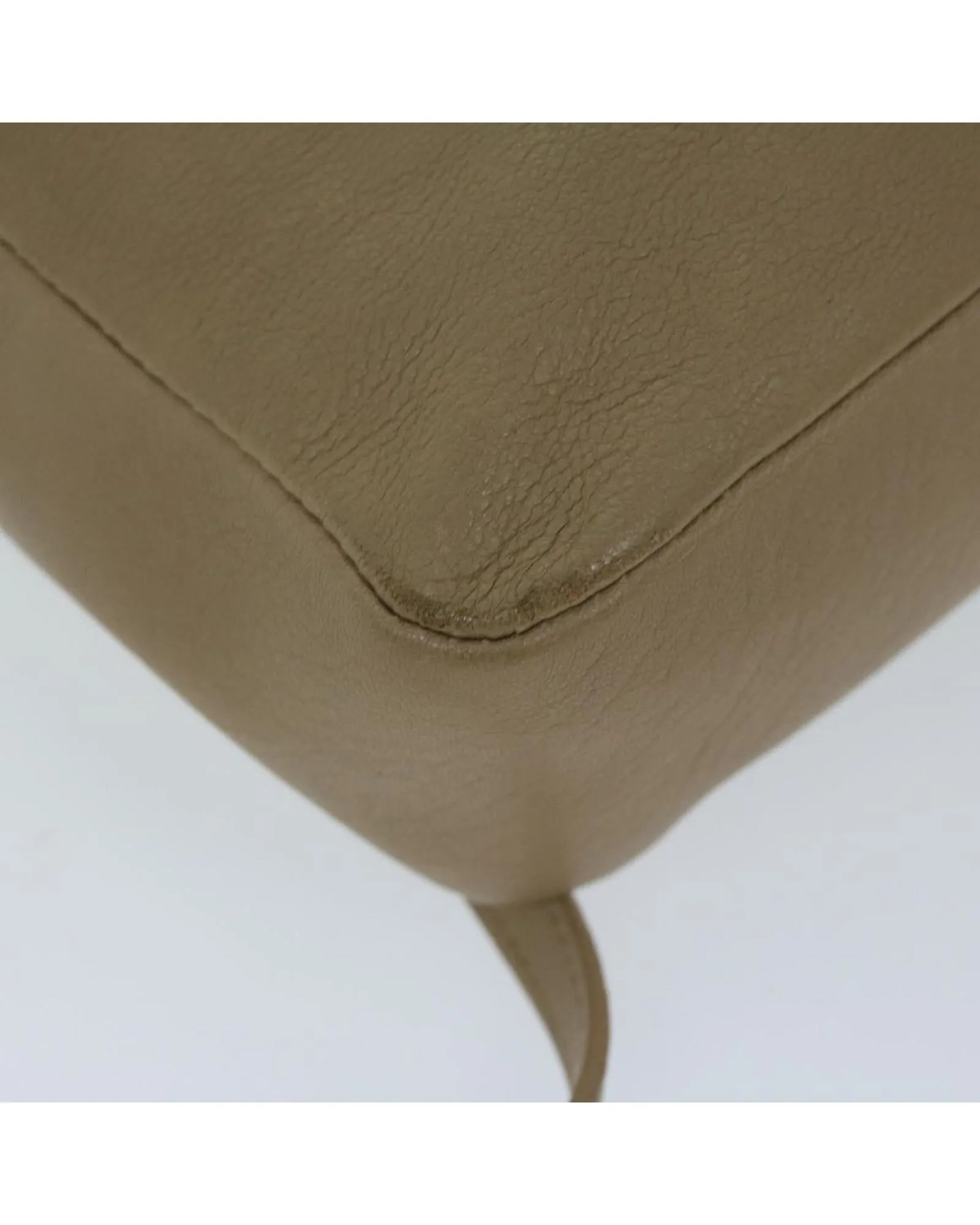 Beige Leather Shoulder Bag by Saint Laurent