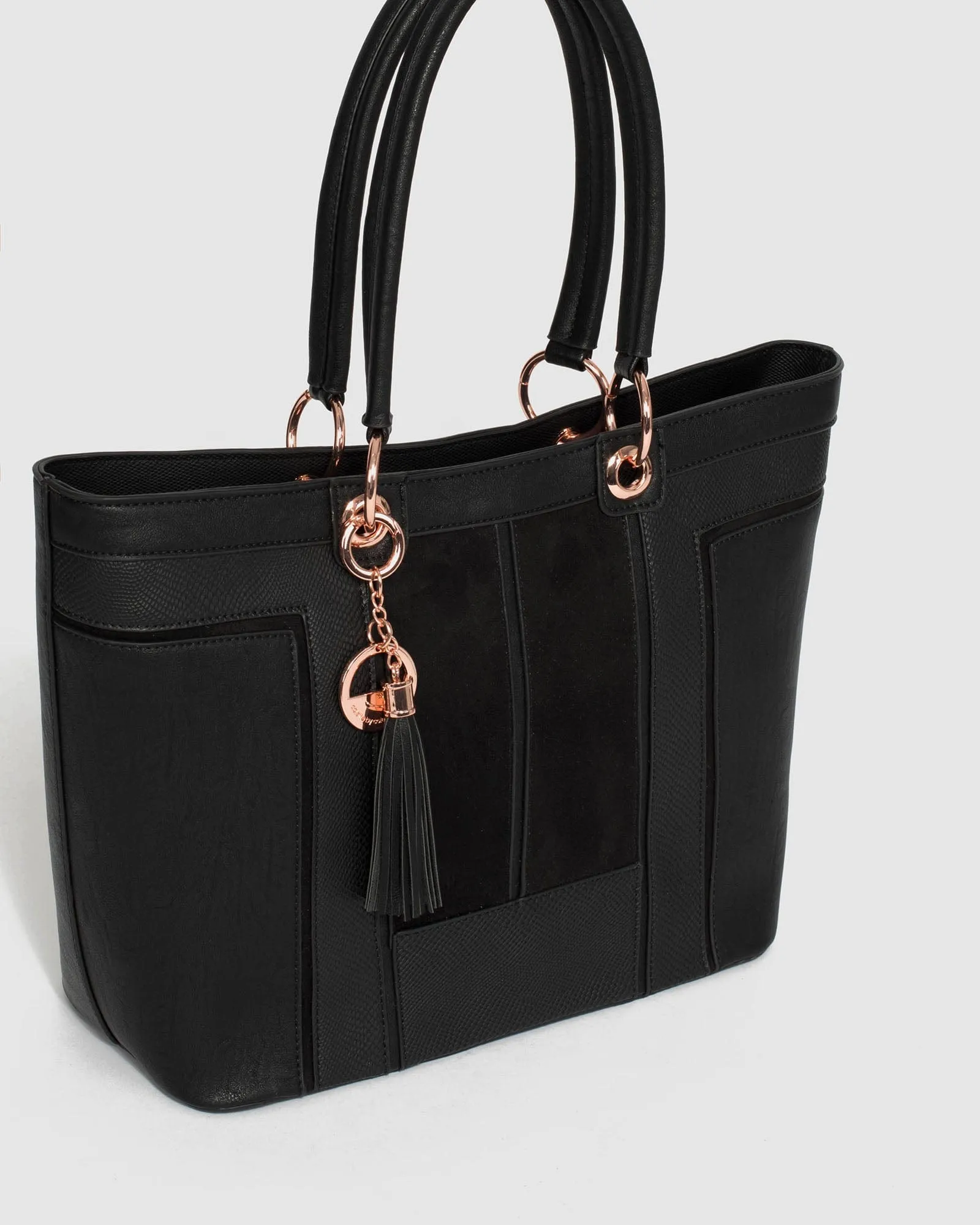 Black Delaney Large Tote Bag