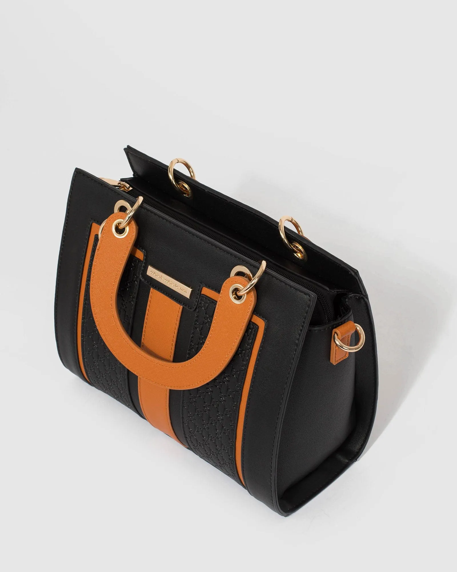 Black Ella Panel Tote Bag