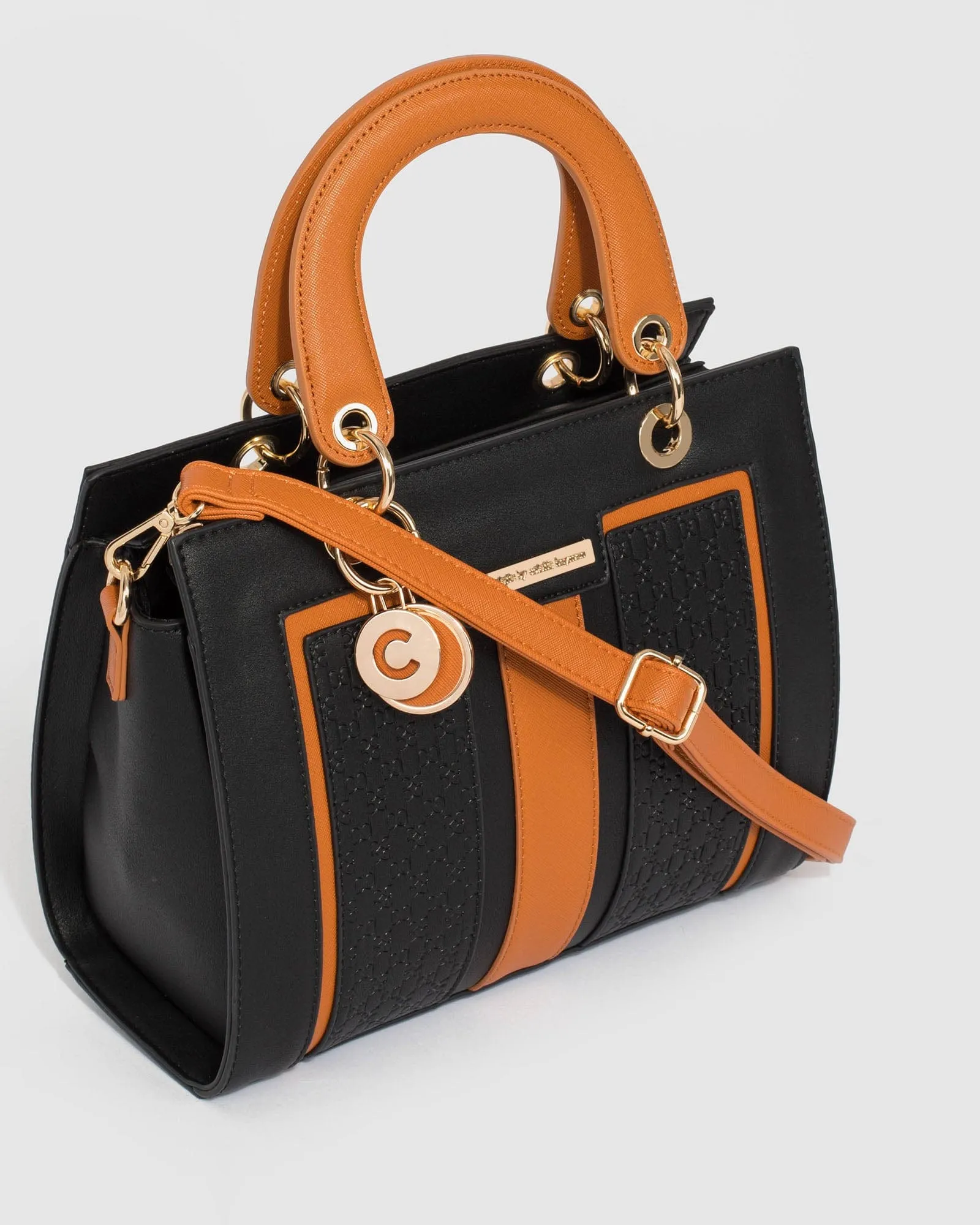 Black Ella Panel Tote Bag