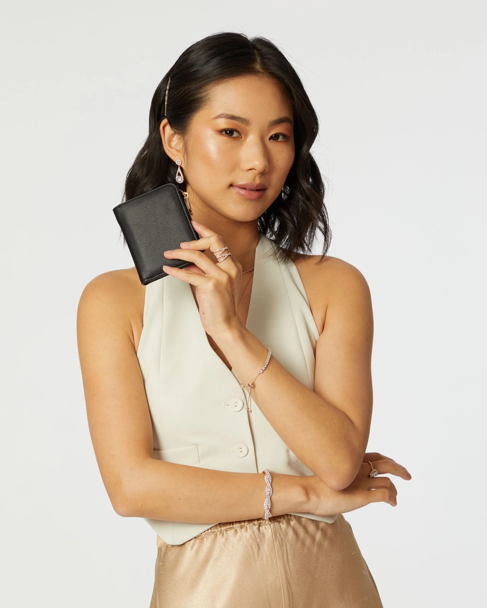 Black Plain Han Mini Wallet