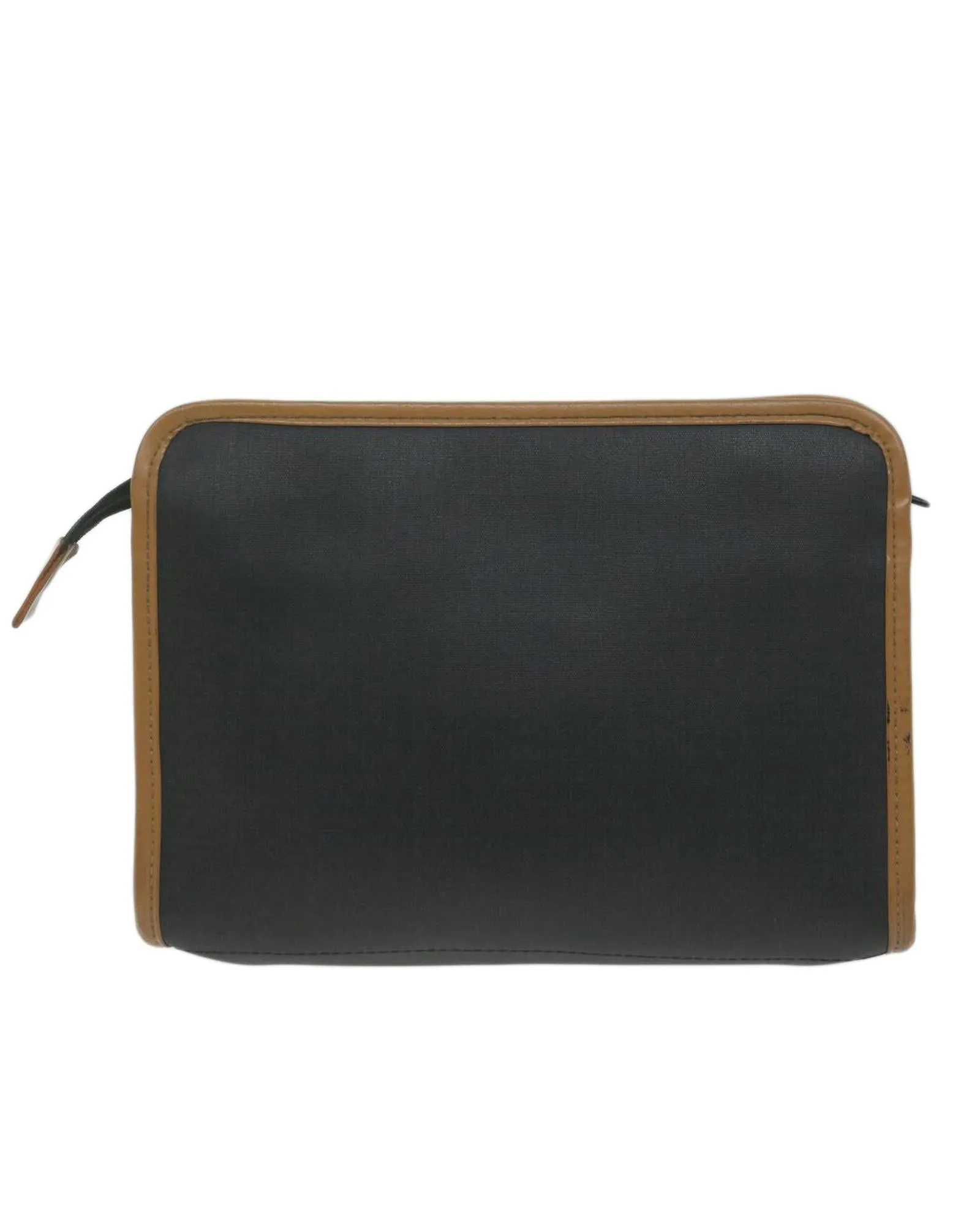 Black PVC Leather Clutch Bag by Christian Dior