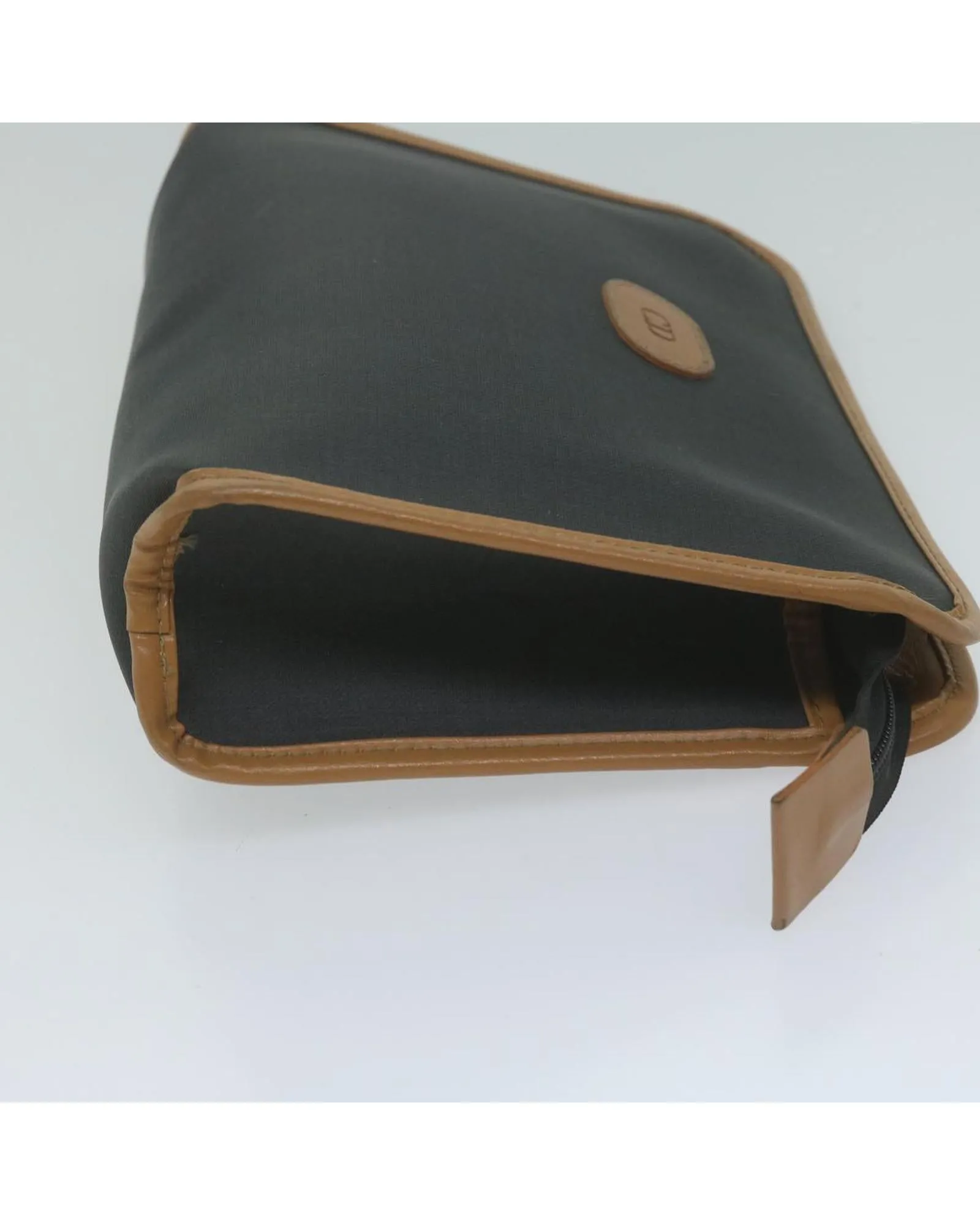 Black PVC Leather Clutch Bag by Christian Dior