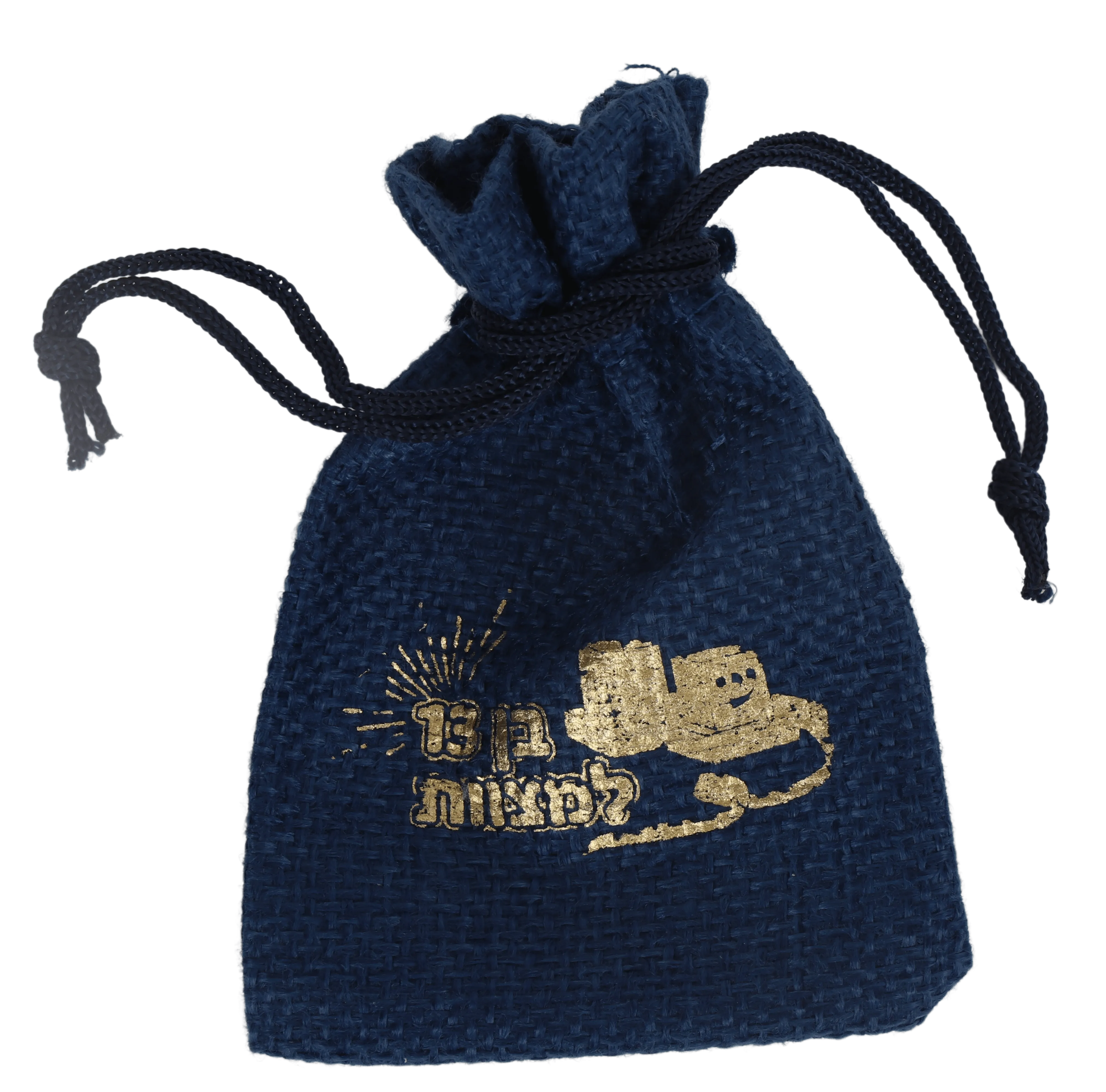 Blue & Gold Printed Tefillin Bags - 6pcs 3"x4"