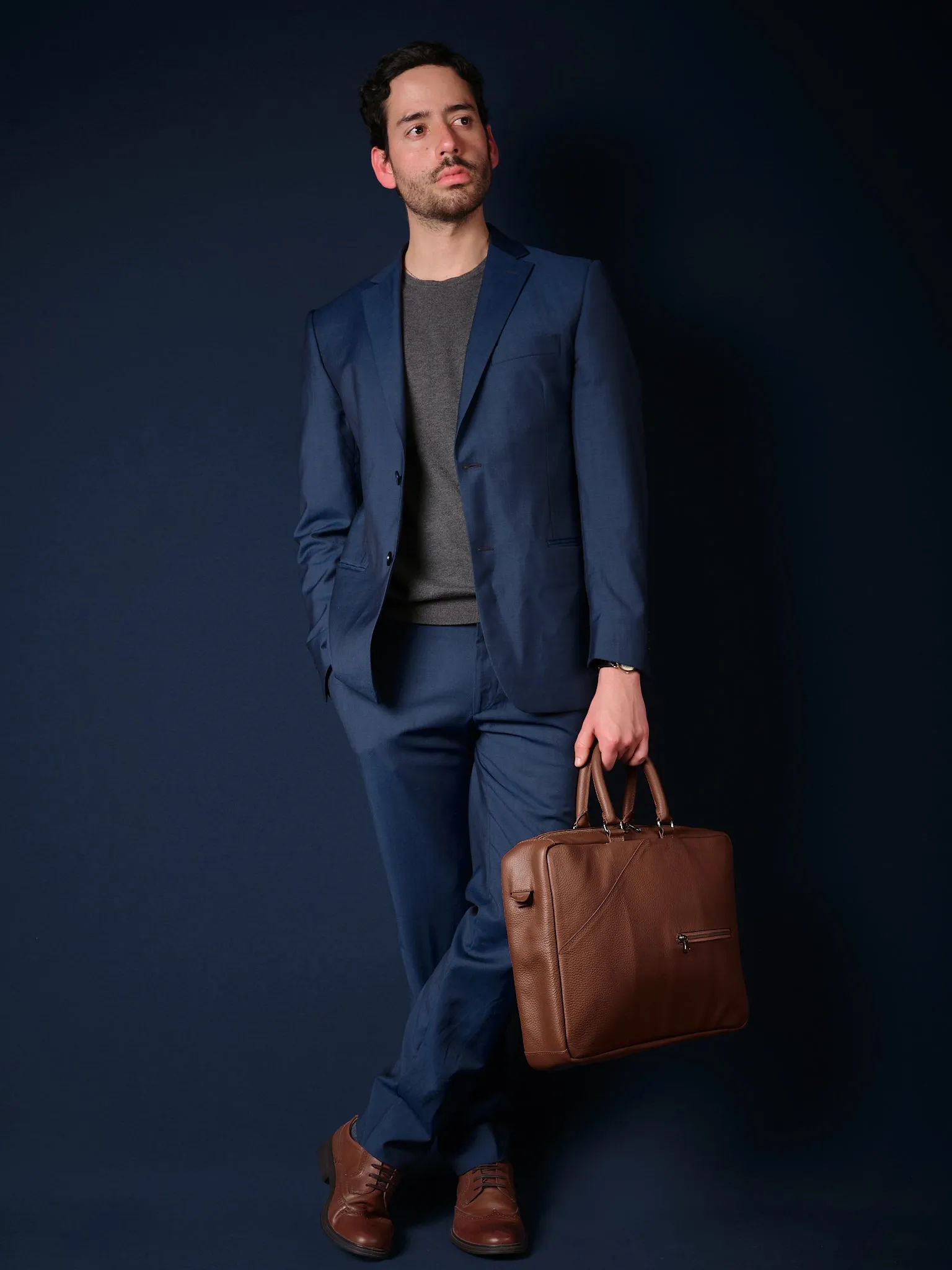 Briefcase Backpack · Brown