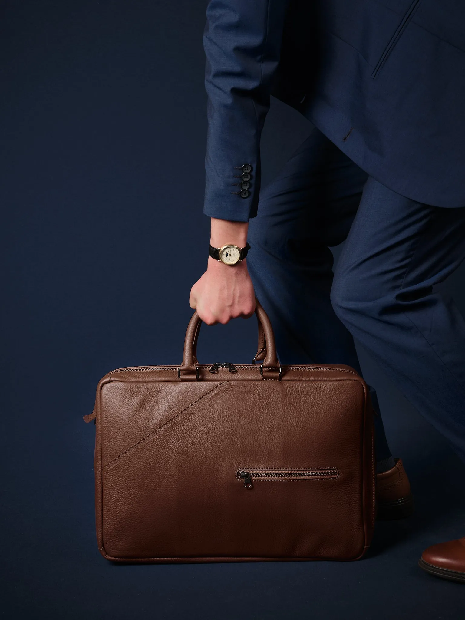 Briefcase Backpack · Brown