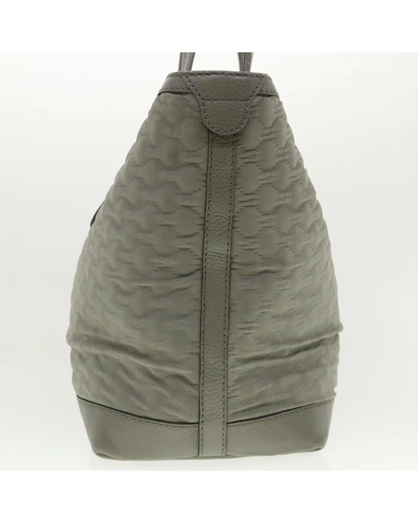Canvas Shoulder Bag with Name Tag and Serial No. in Gray