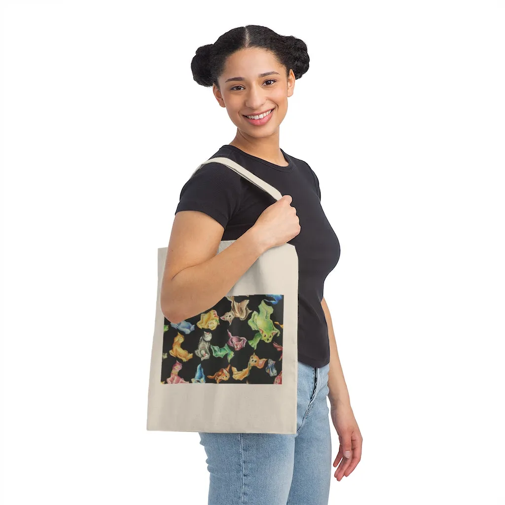 Cat Pattern Canvas Tote Bag