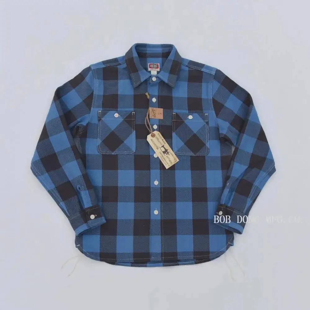 Classic Men's Plaid Cotton Work Shirts - Safari Style