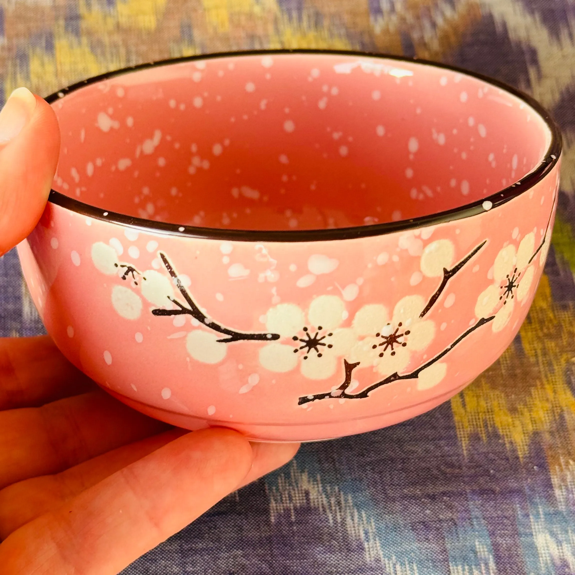 CLEARANCE SALE - Pink blossom ceramic bowl