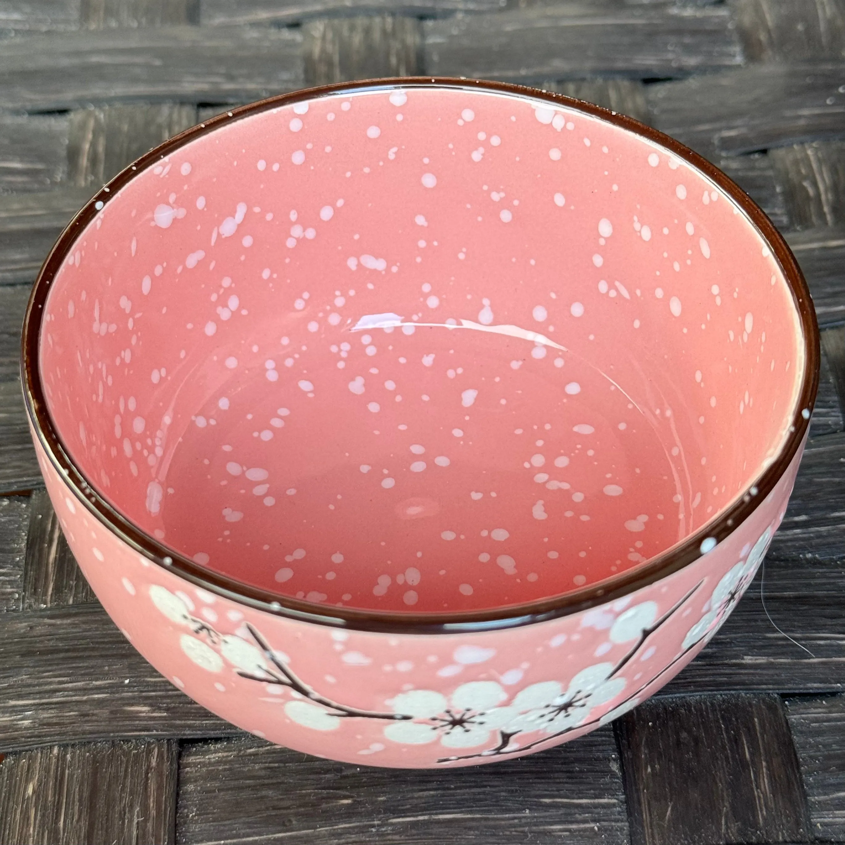 CLEARANCE SALE - Pink blossom ceramic bowl