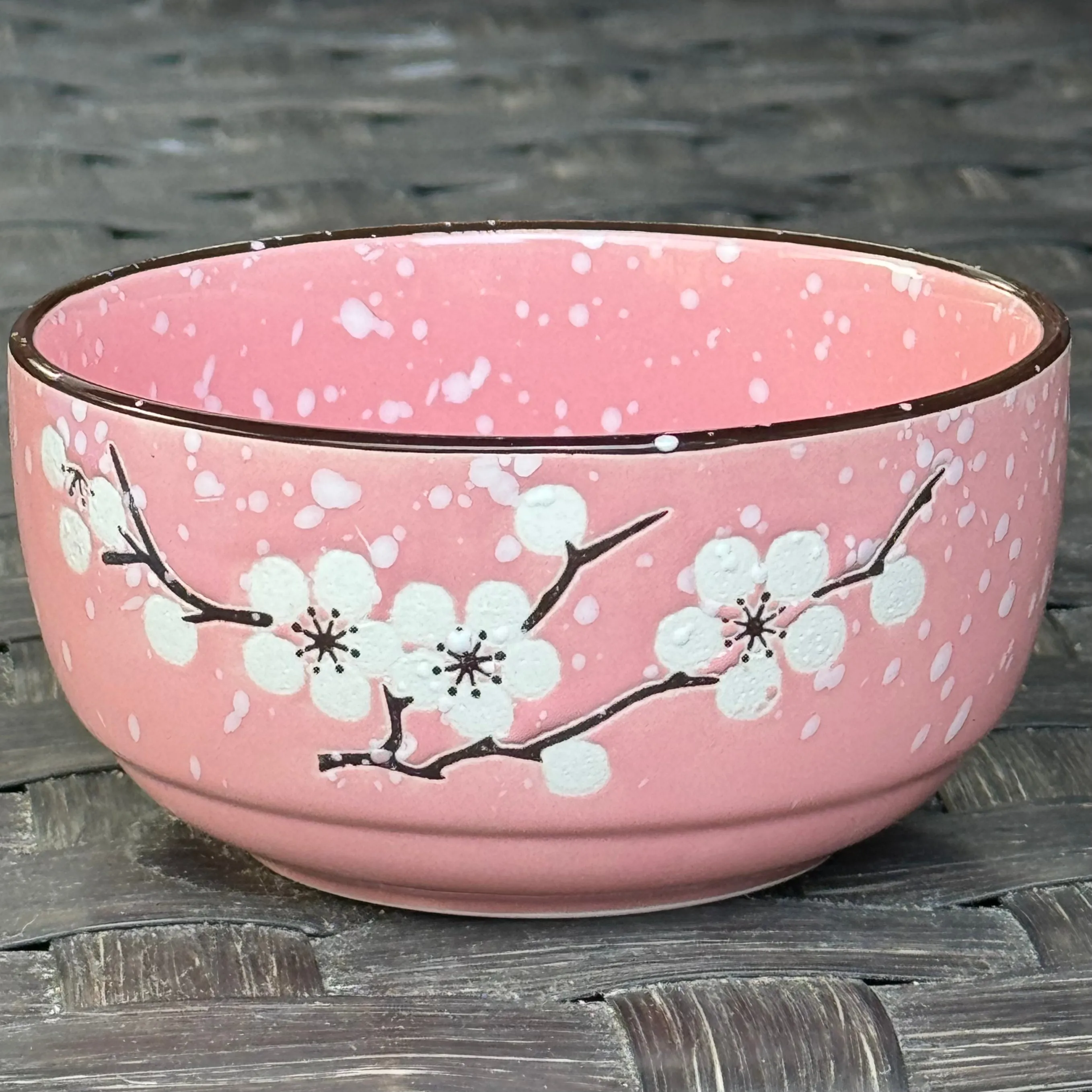CLEARANCE SALE - Pink blossom ceramic bowl