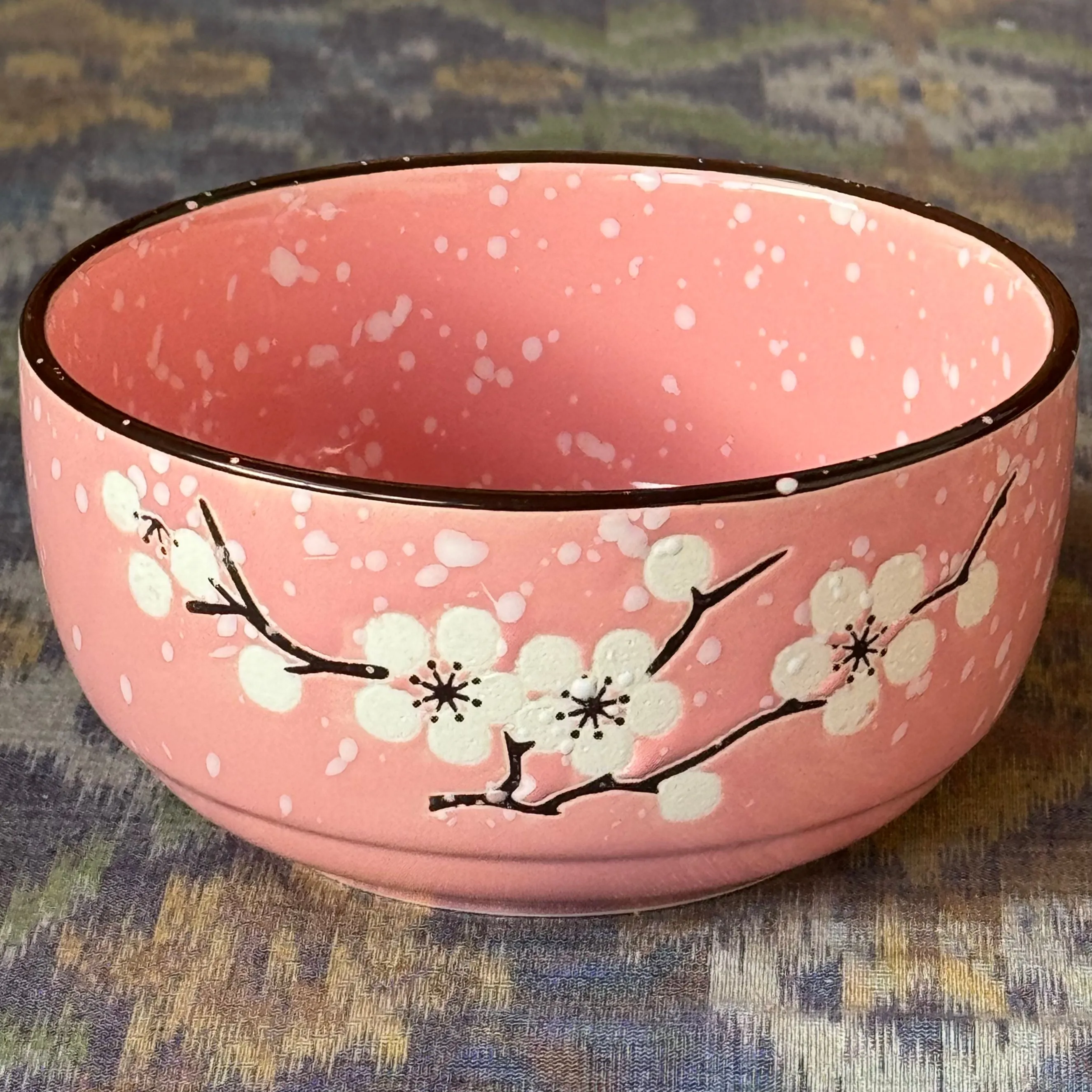CLEARANCE SALE - Pink blossom ceramic bowl