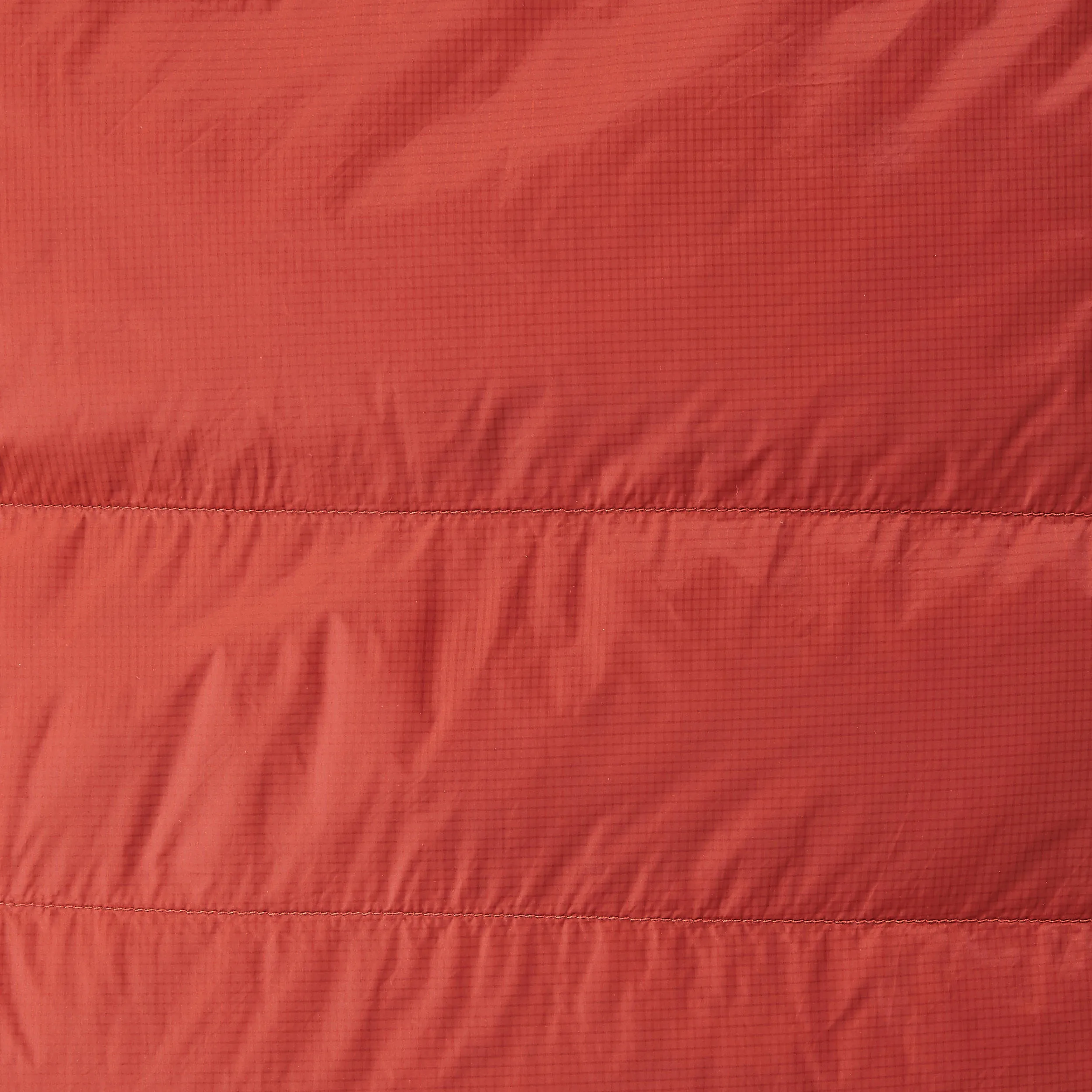 Down sleeping bag Forclaz Trek 900 for hiking, size L, gray / red