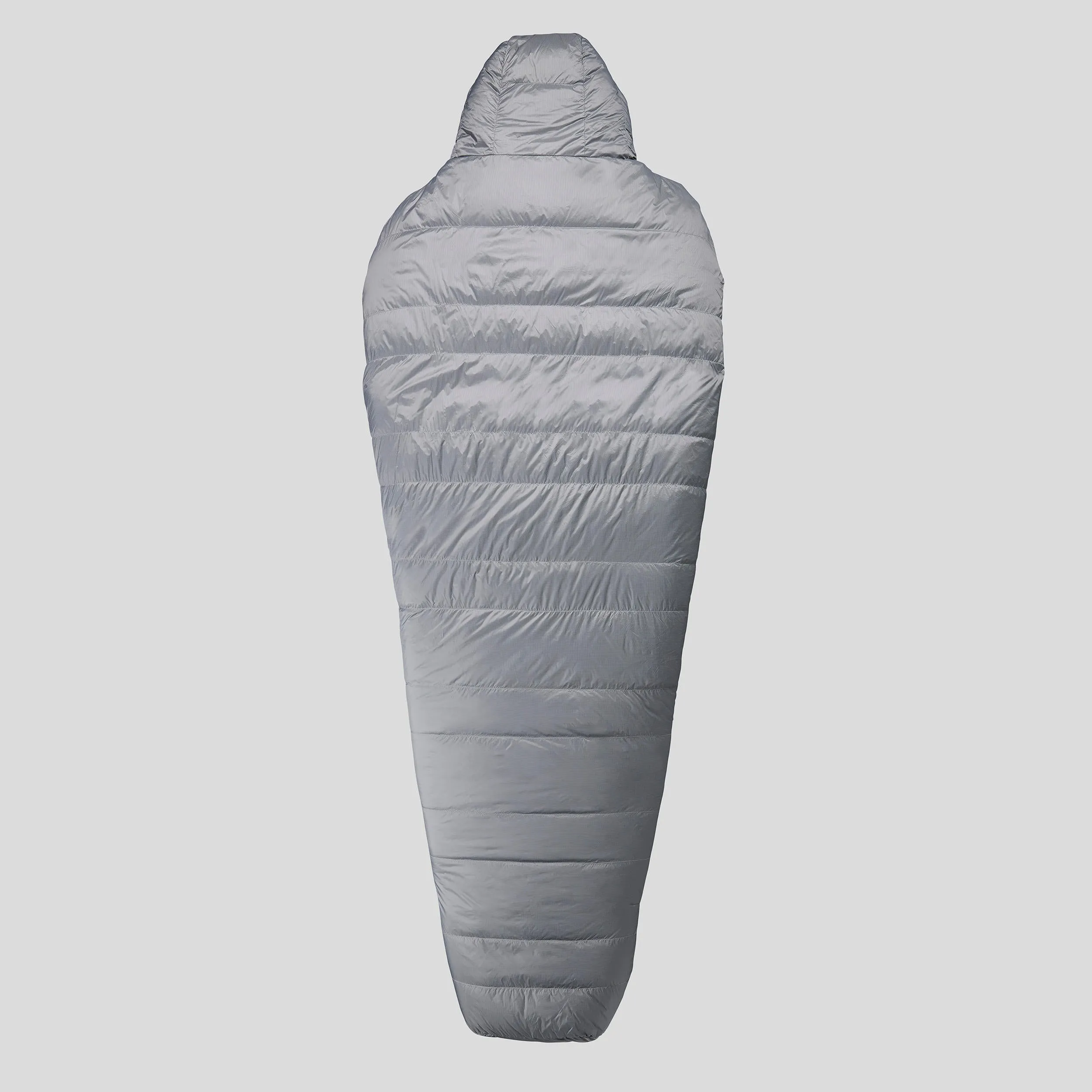 Down sleeping bag Forclaz Trek 900 for hiking, size L, gray / red