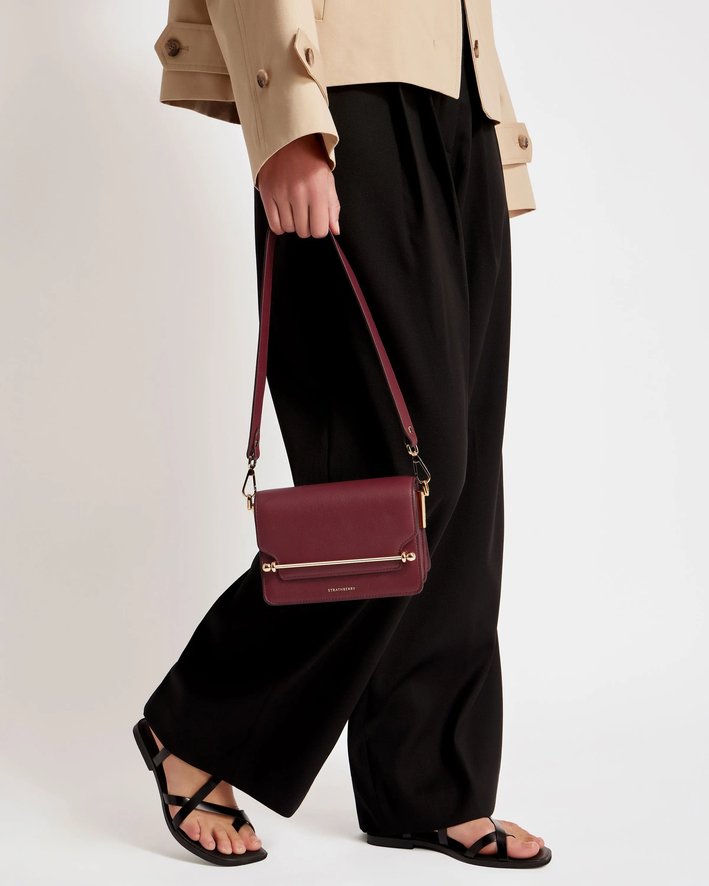 East/West Mini Multi Strap - Oxblood