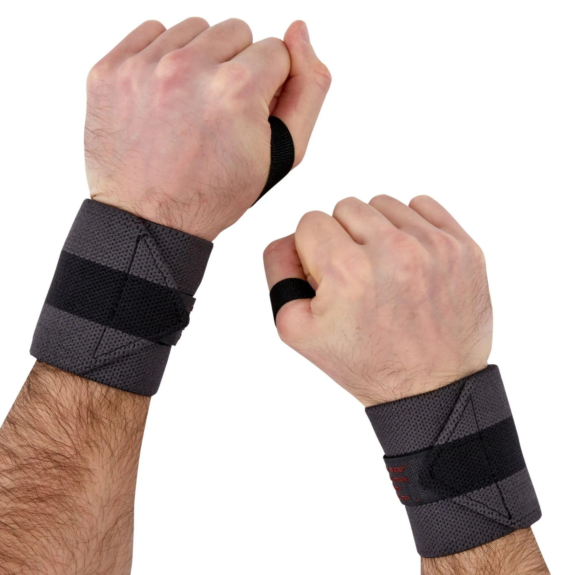 Fitness Wristwrap light gray DOMYOS, pearl gray
