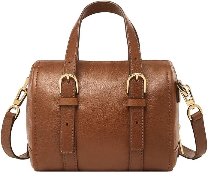 Fossil Carlie Women's Leather Mini Purse Bag, Brown