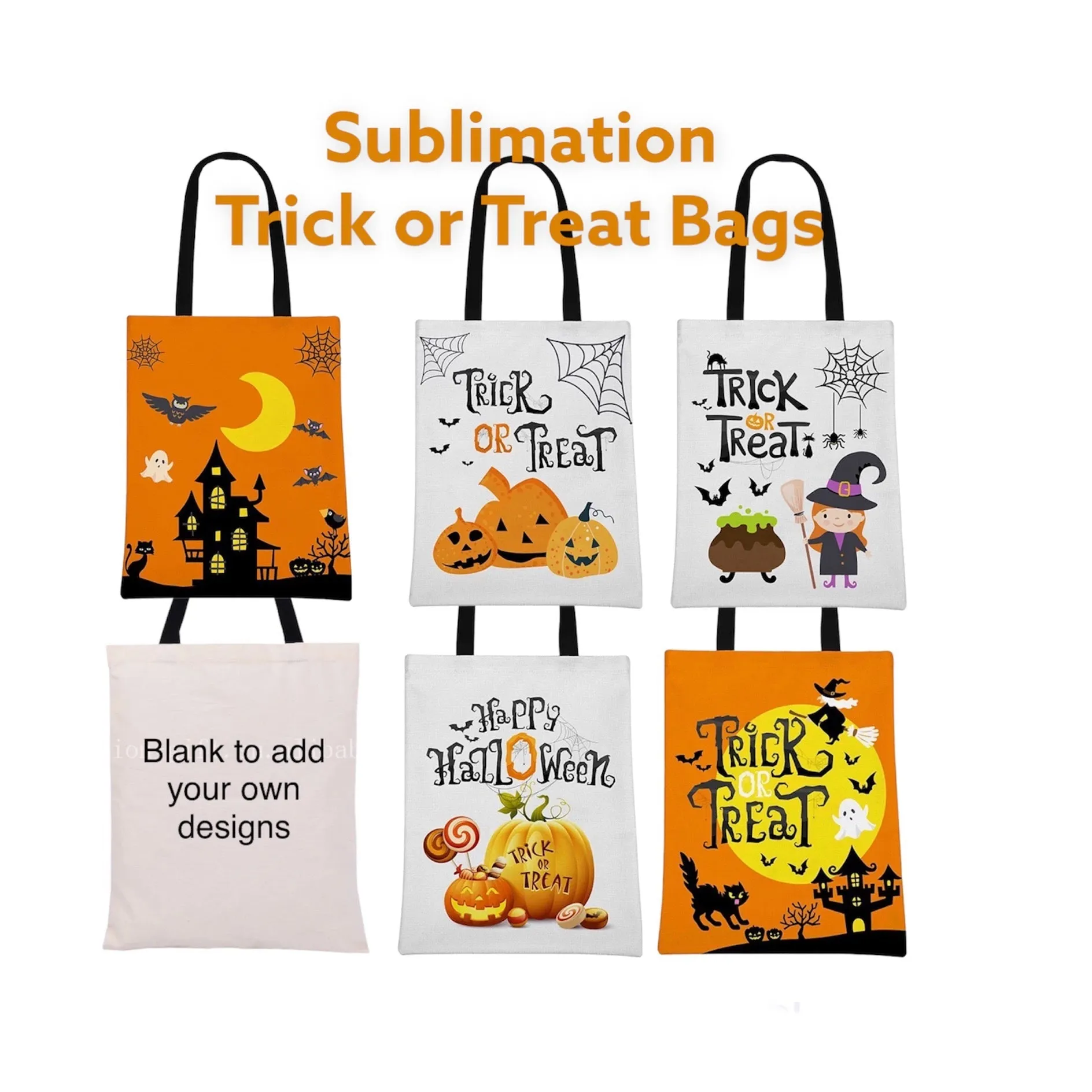 FREE GIFTSublimation Halloween Trick Or Treat Bags