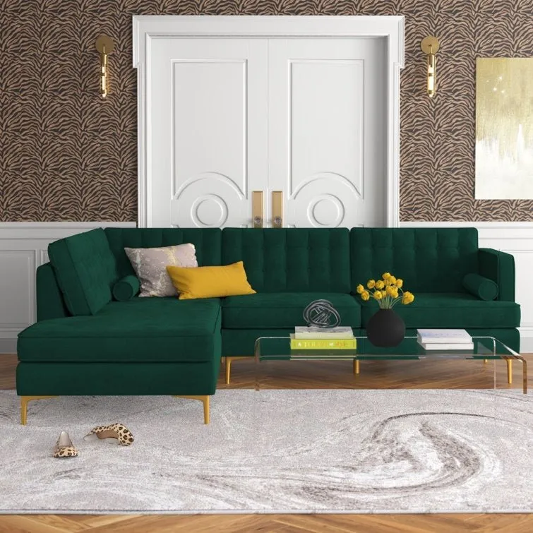 Fristo 4 Seater Fabric Sofa for Living Room | Bedroom | Office | 1 Year Warranty