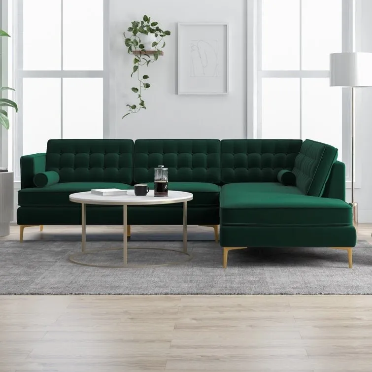 Fristo 4 Seater Fabric Sofa for Living Room | Bedroom | Office | 1 Year Warranty