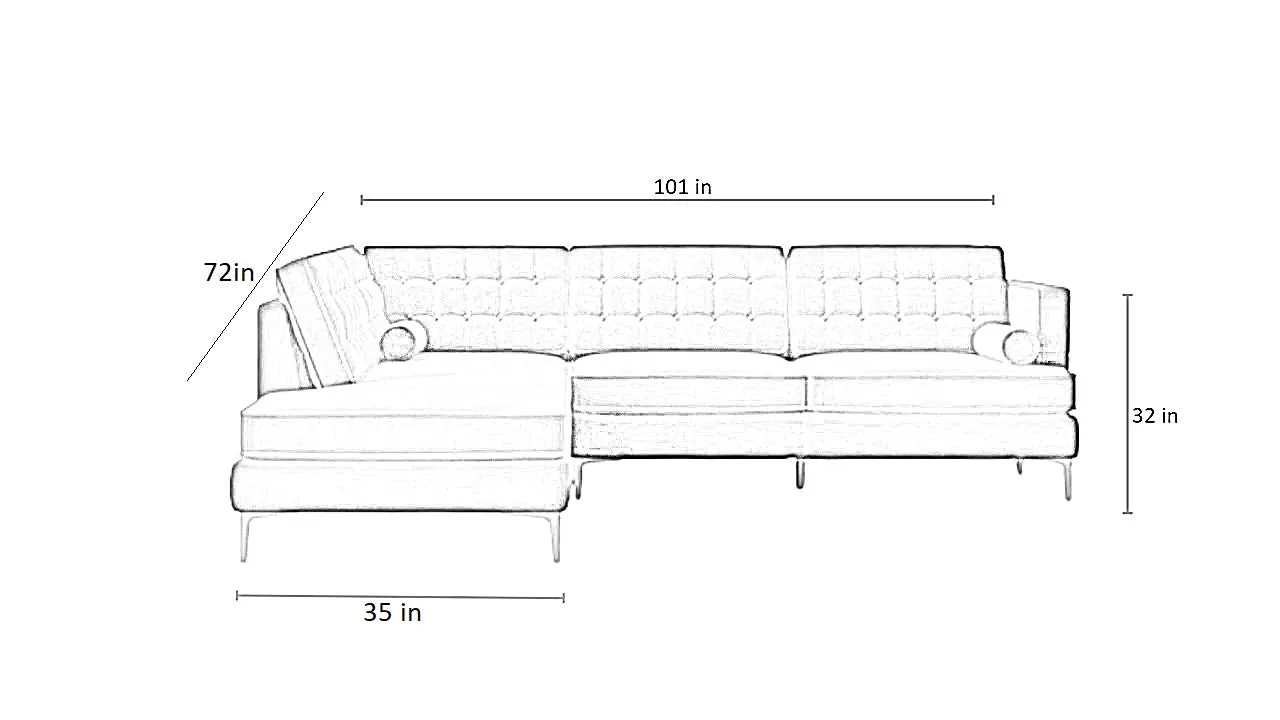 Fristo 4 Seater Fabric Sofa for Living Room | Bedroom | Office | 1 Year Warranty