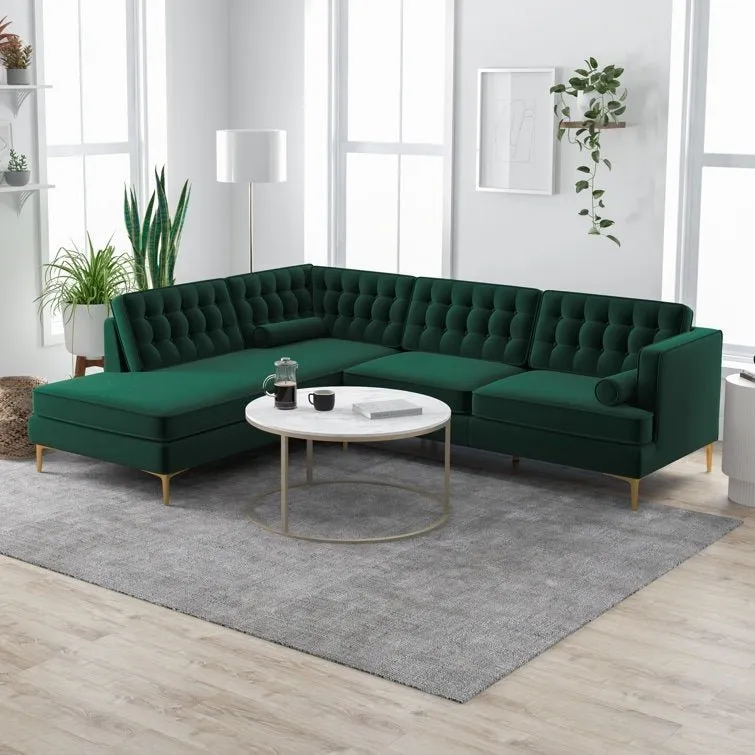 Fristo 4 Seater Fabric Sofa for Living Room | Bedroom | Office | 1 Year Warranty
