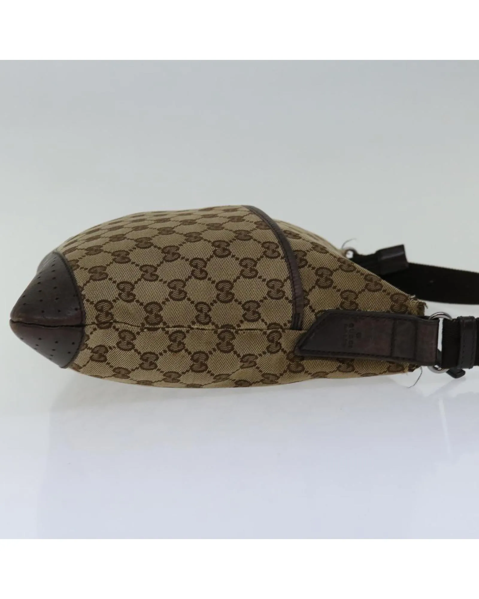 GG Canvas Shoulder Bag with Adjustable Strap and Multiple Pockets