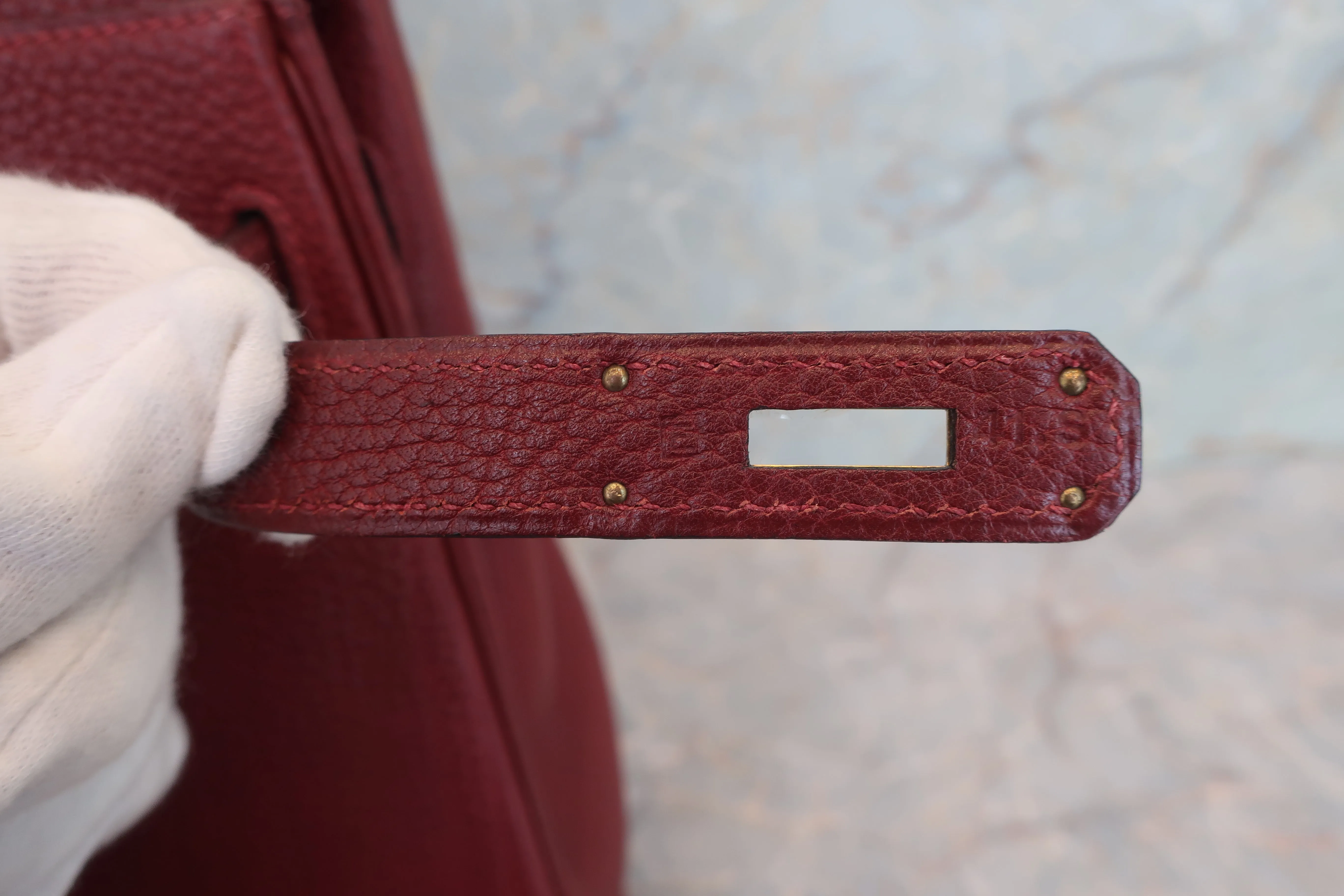 HERMES／エルメス ケリー35 トゴ ルージュアッシュ □E刻印 ショルダーバッグ 600080122