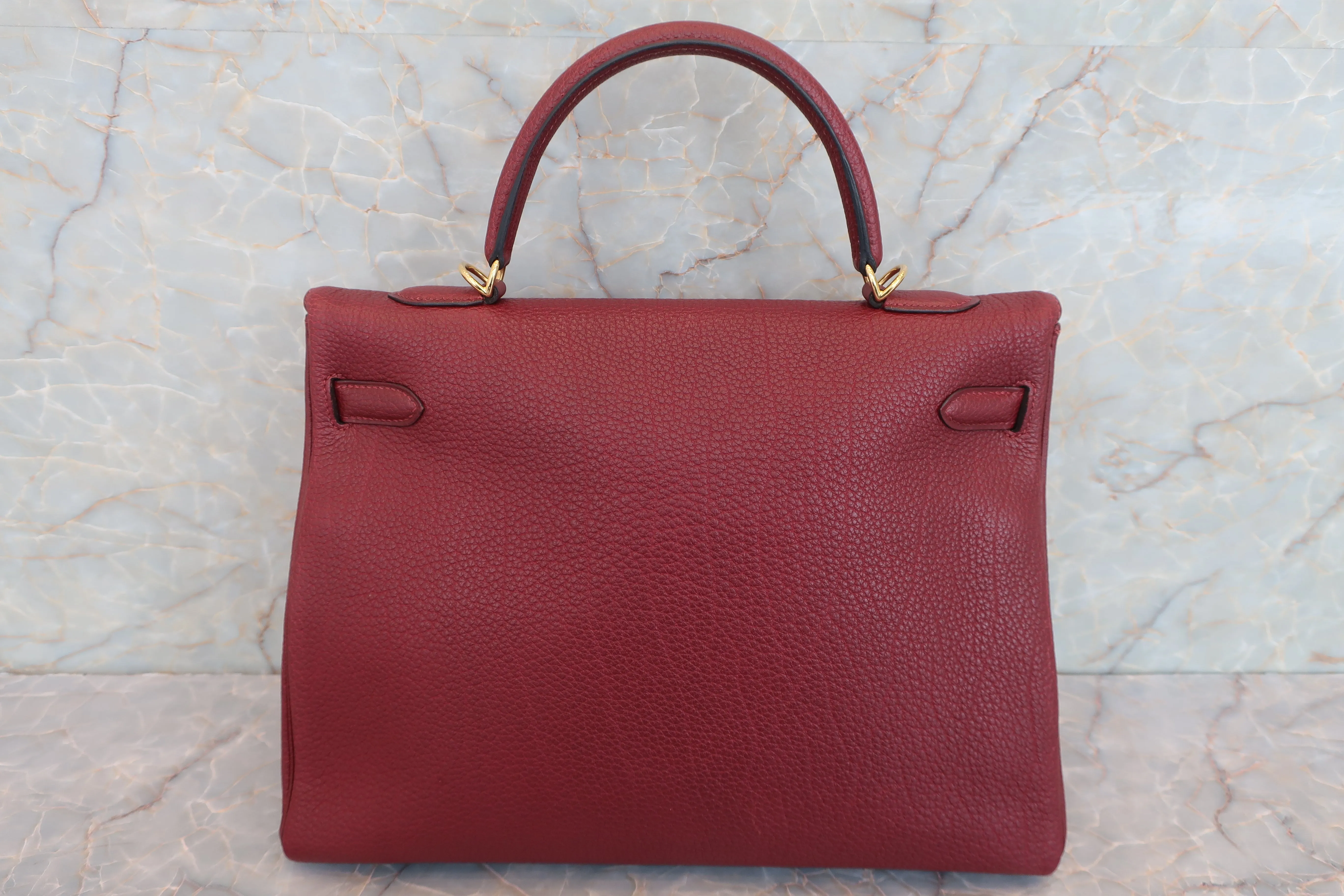 HERMES／エルメス ケリー35 トゴ ルージュアッシュ □E刻印 ショルダーバッグ 600080122
