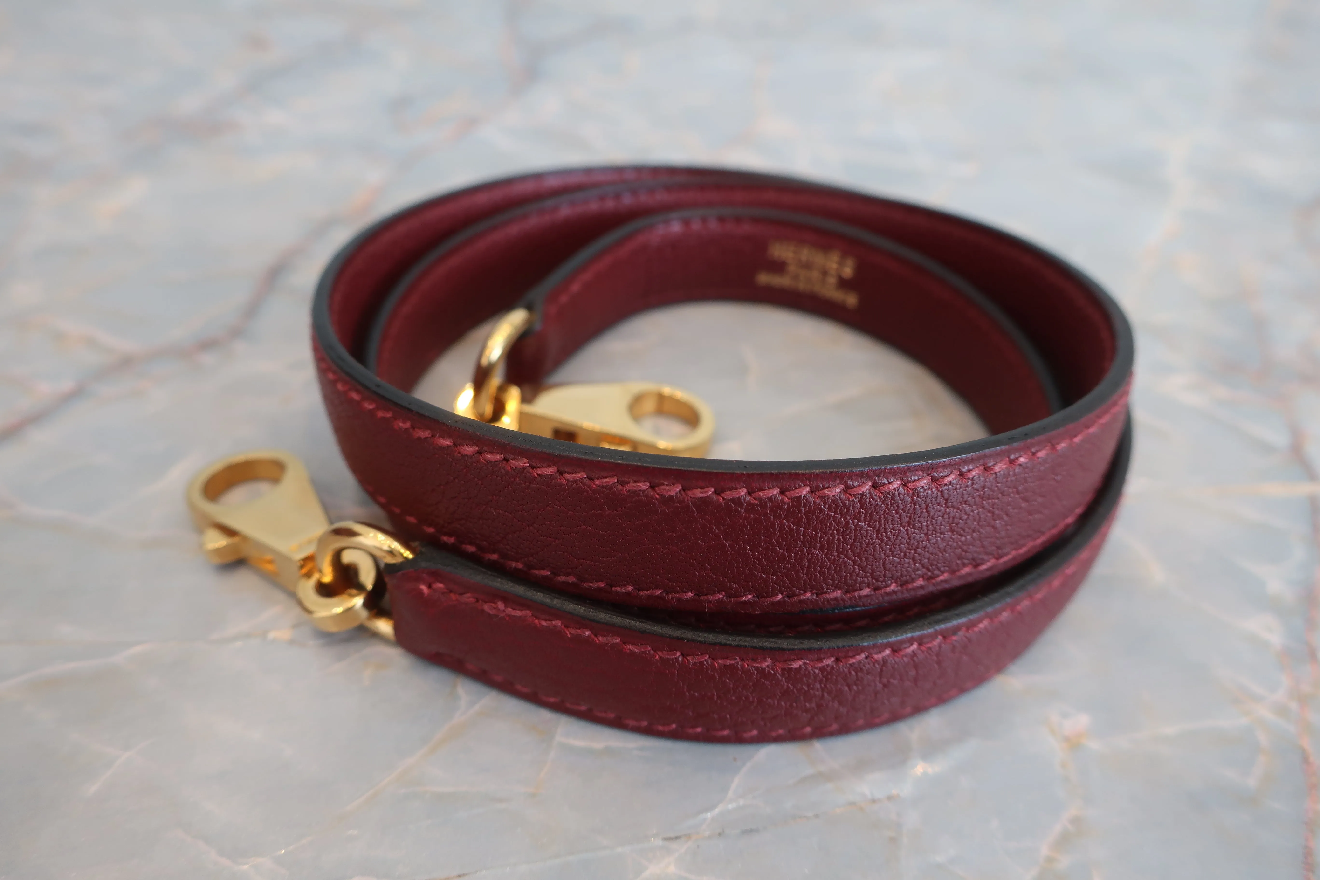 HERMES／エルメス ケリー35 トゴ ルージュアッシュ □E刻印 ショルダーバッグ 600080122