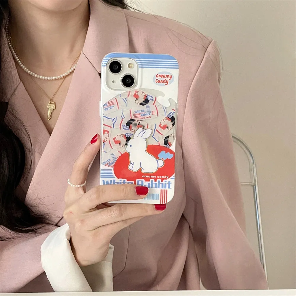 Kawaii White Rabbit  iPhone Cases for IPhone 11 12 13 14 Pro Max