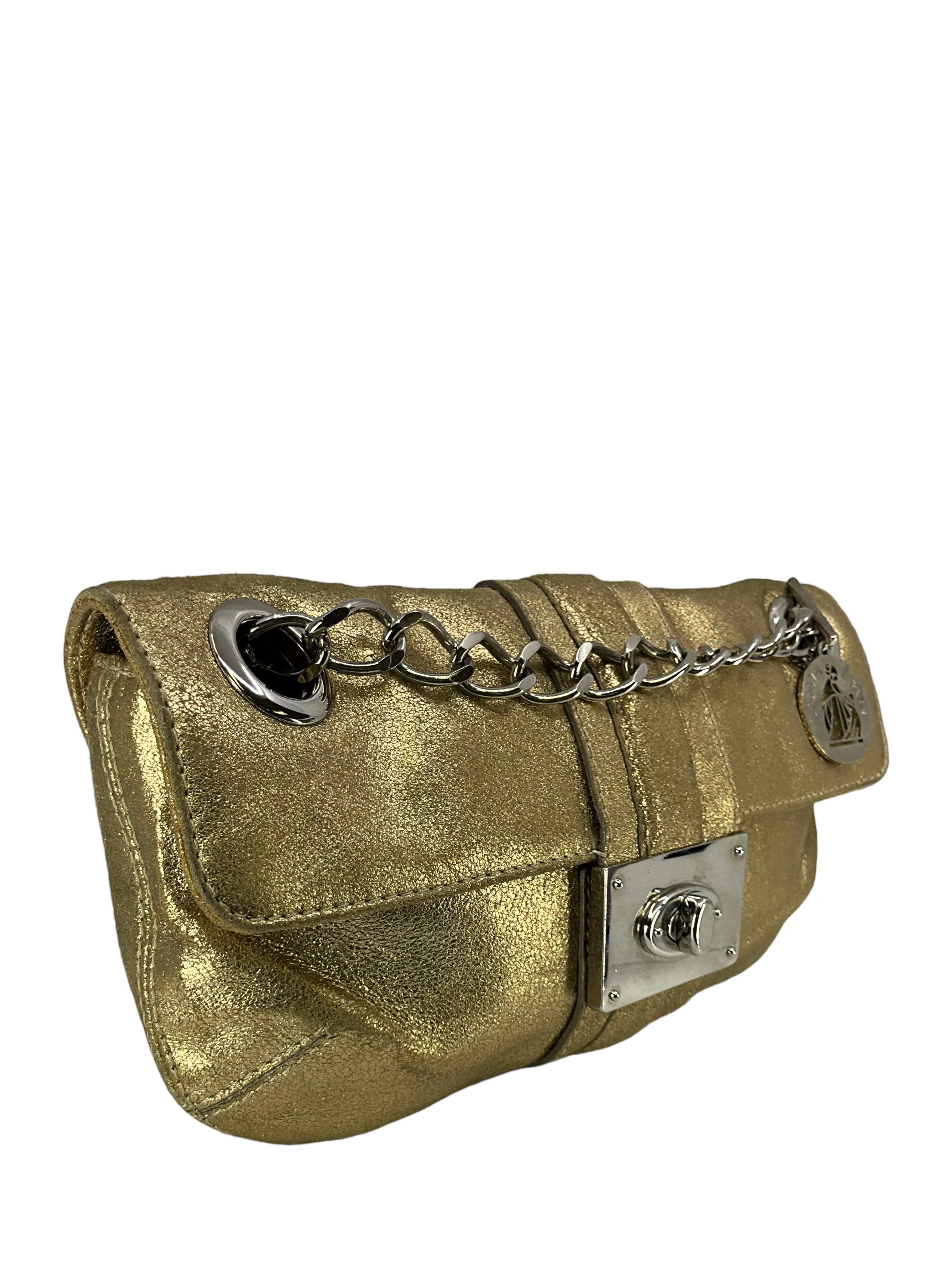 LANVIN Metallic Leather Hero Flap Bag