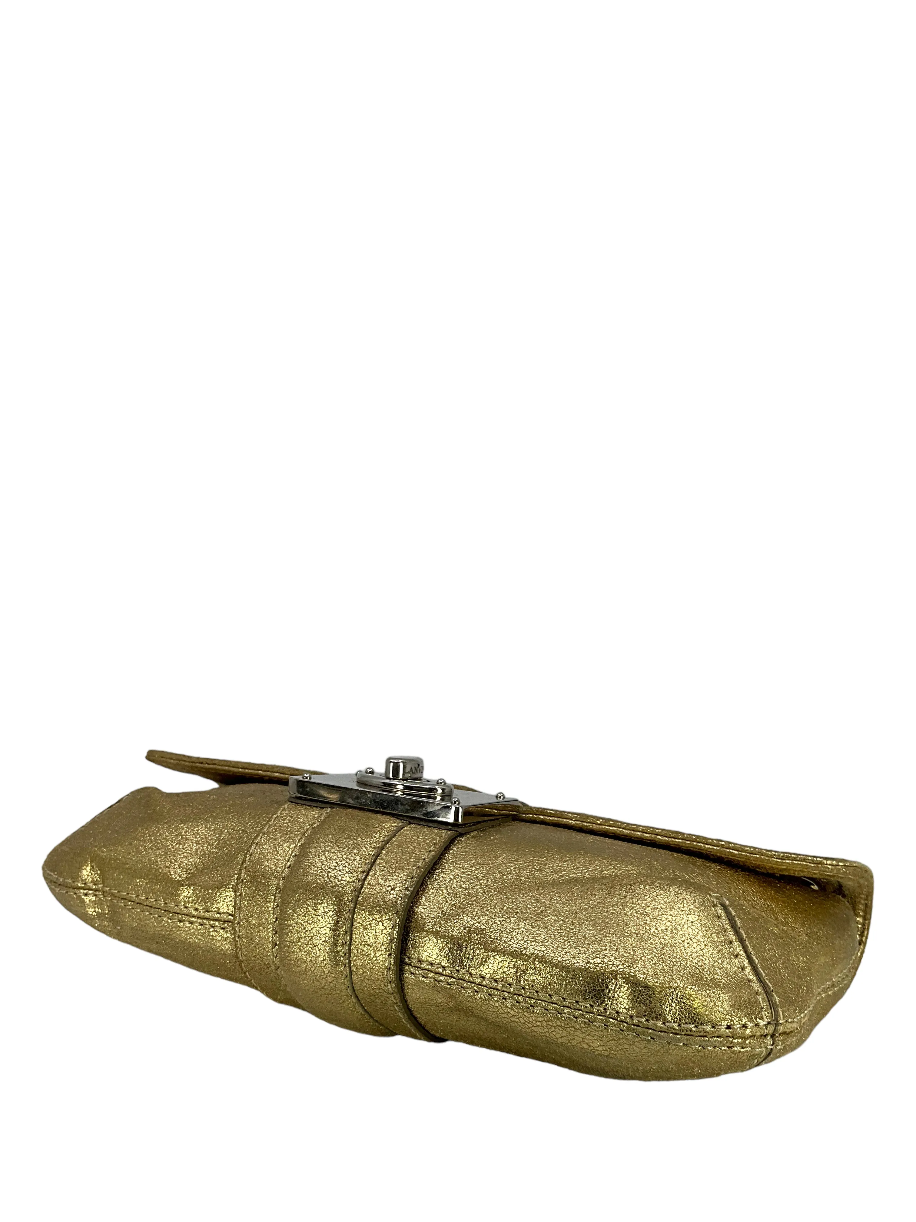 LANVIN Metallic Leather Hero Flap Bag