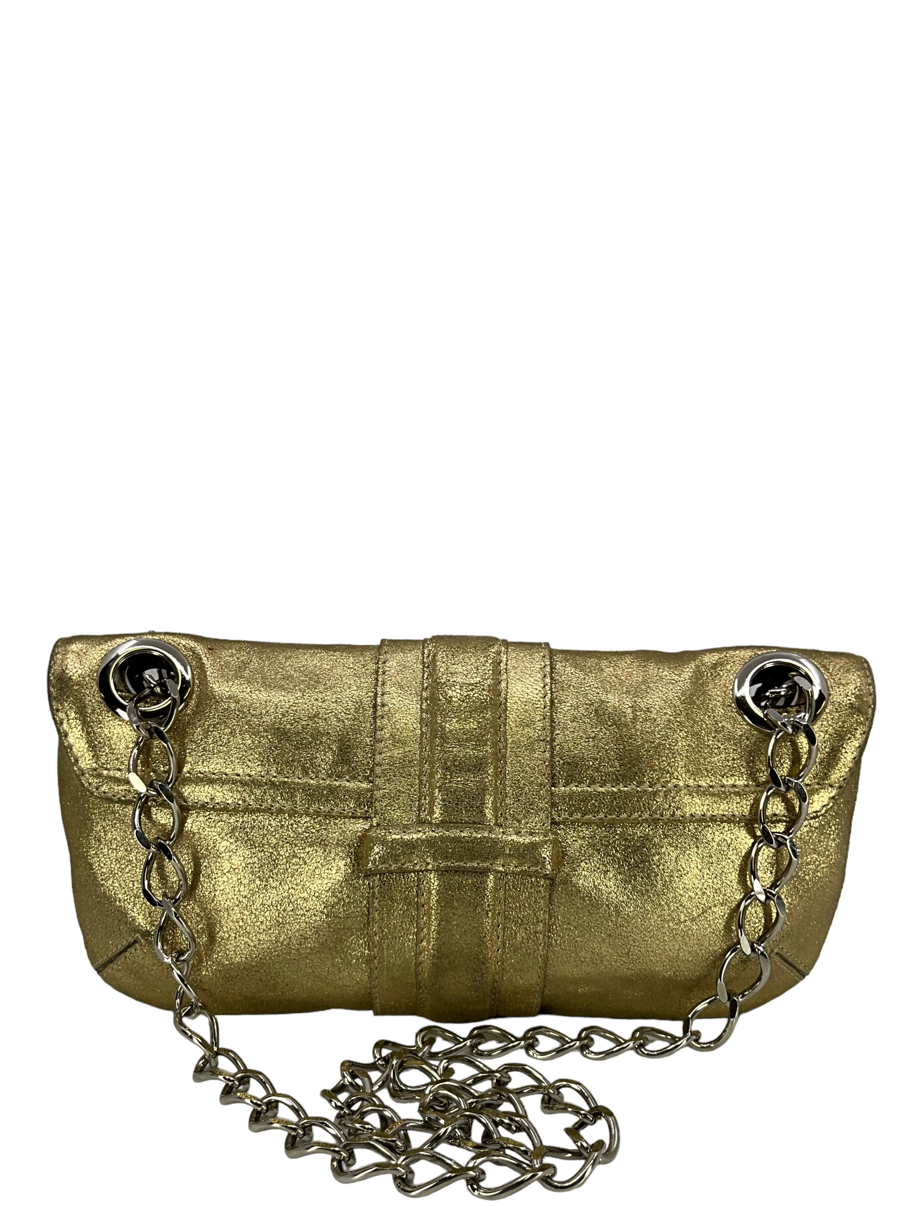 LANVIN Metallic Leather Hero Flap Bag
