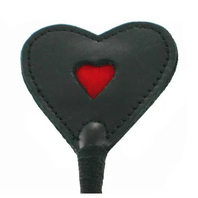 Leather Heart Tip Crop