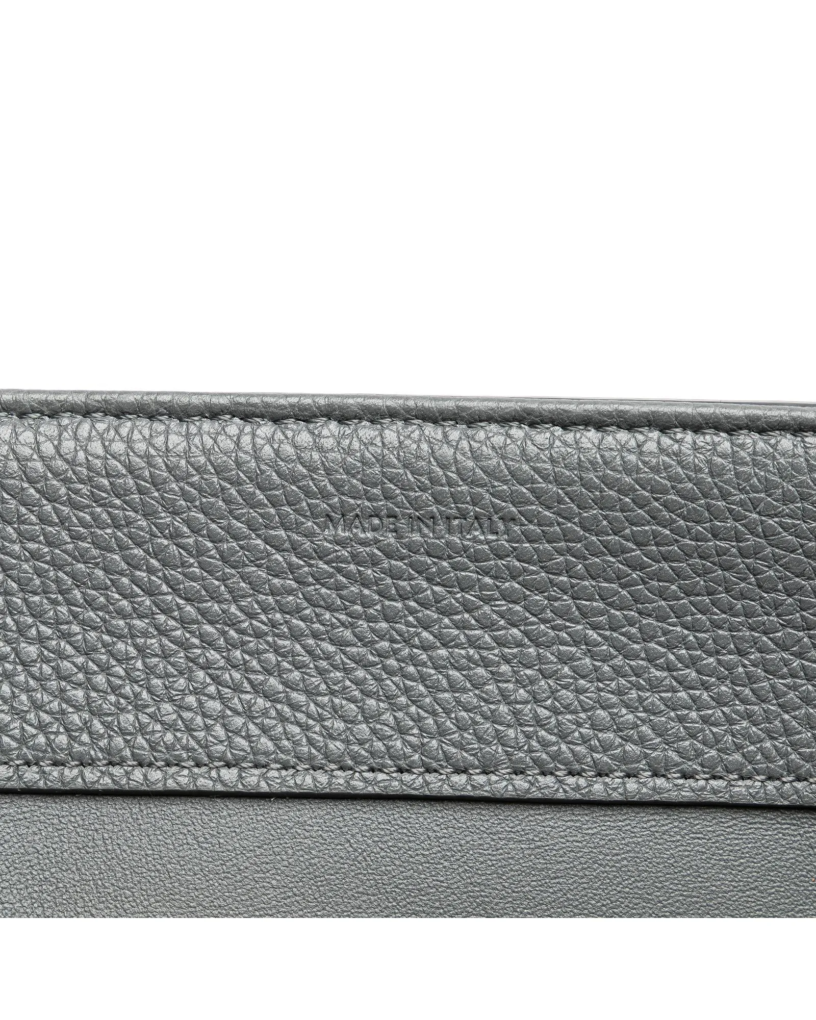 Medium Leather Satchel with Turn Lock Closure