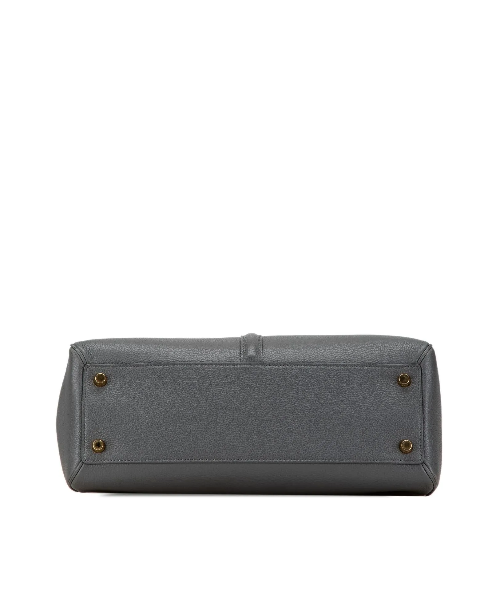 Medium Leather Satchel with Turn Lock Closure